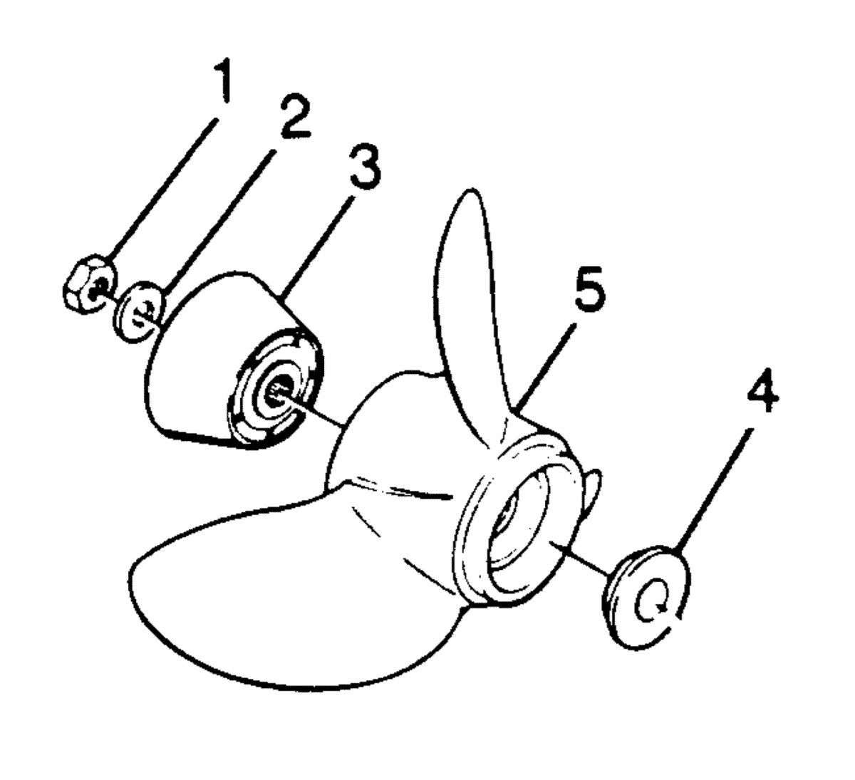 FORCE FORCE 1988 125 HP "B" MODELS STRAIGHT HUB PROPS