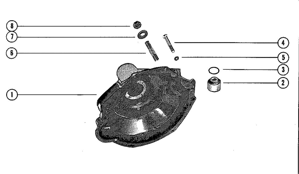 MERCRUISER 898 (STERN DRIVE) 198 (INBOARD) ENGINE FLYWHEEL HOUSING