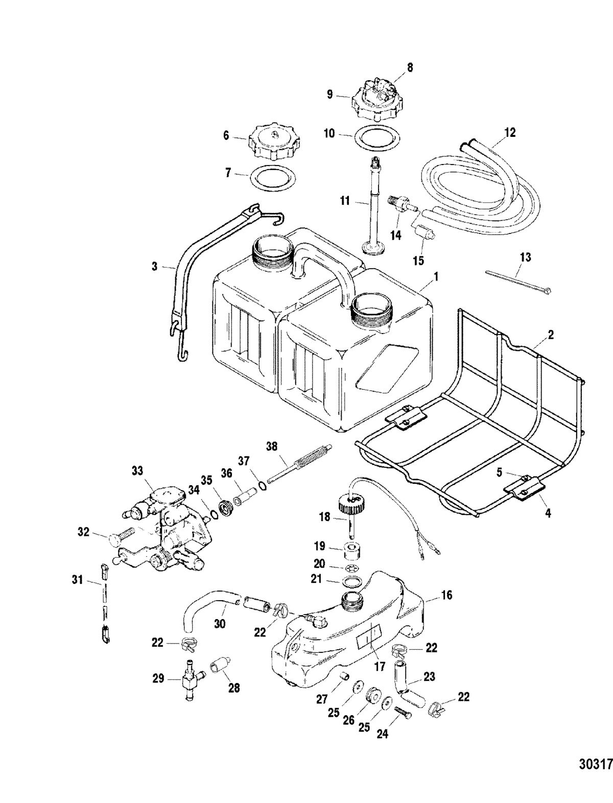 SPORTJET 240 EFI M2 JET DRIVE Oil Injection Components