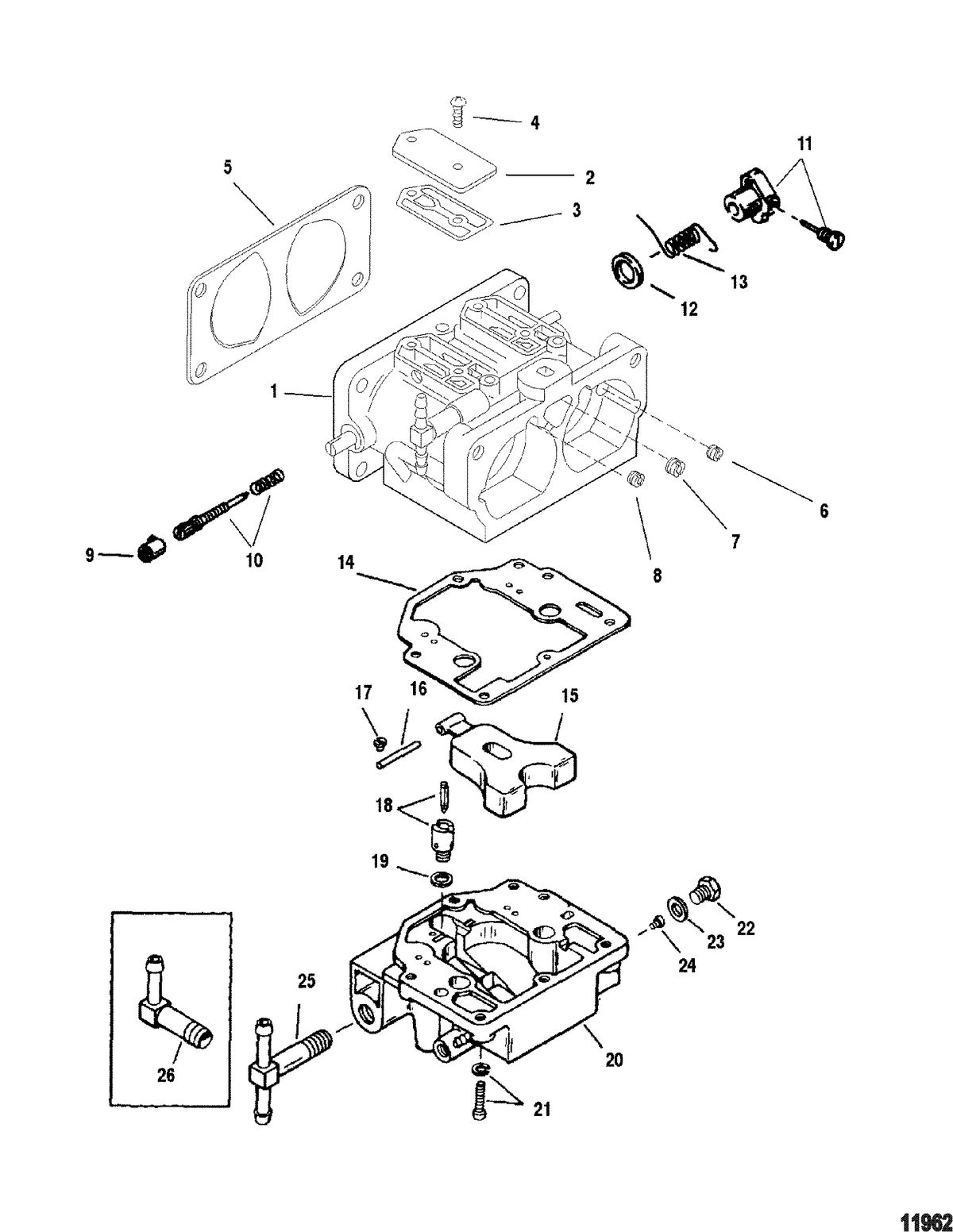 MERCURY/MARINER 135/150/175/200 XR6/MAGNUM III/140 JET (CARB) CARBURETOR