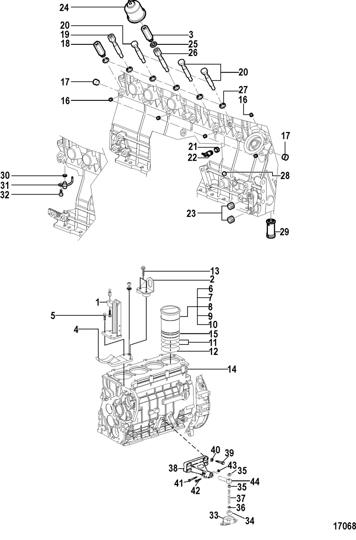 MERCRUISER CUMMINS/MERCRUISER 4.2 UNIFICATION Engine and Cylinder Block