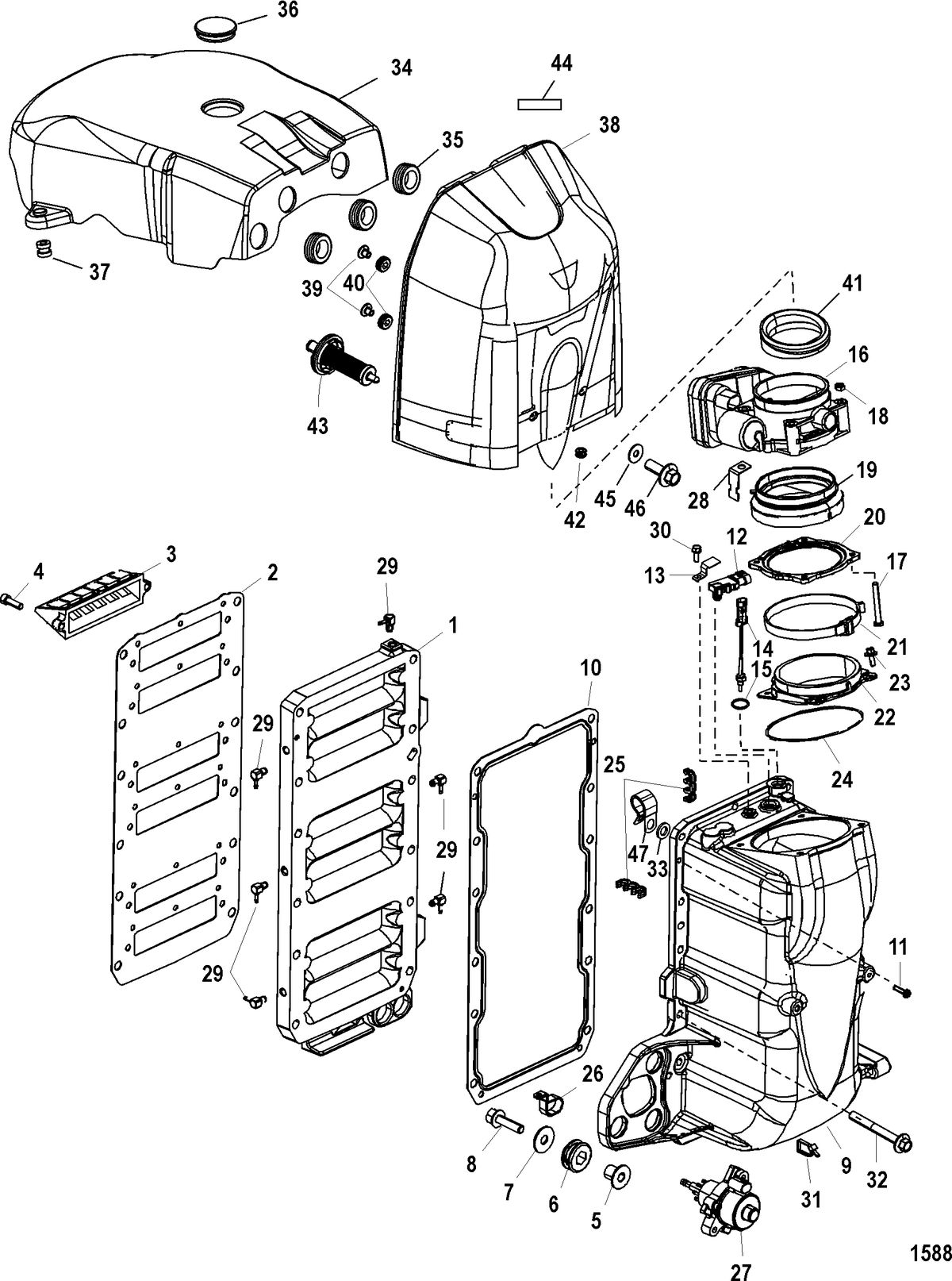 MERCURY/MARINER 200/225 DFI (3.0L)(DTS) Air Handler