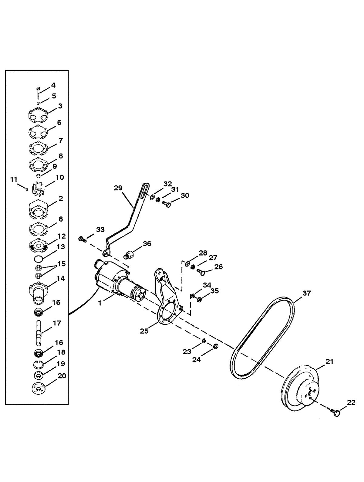 MERCRUISER 5.7L INBOARD ENGINE SEA WATER PUMP ASSEMBLY