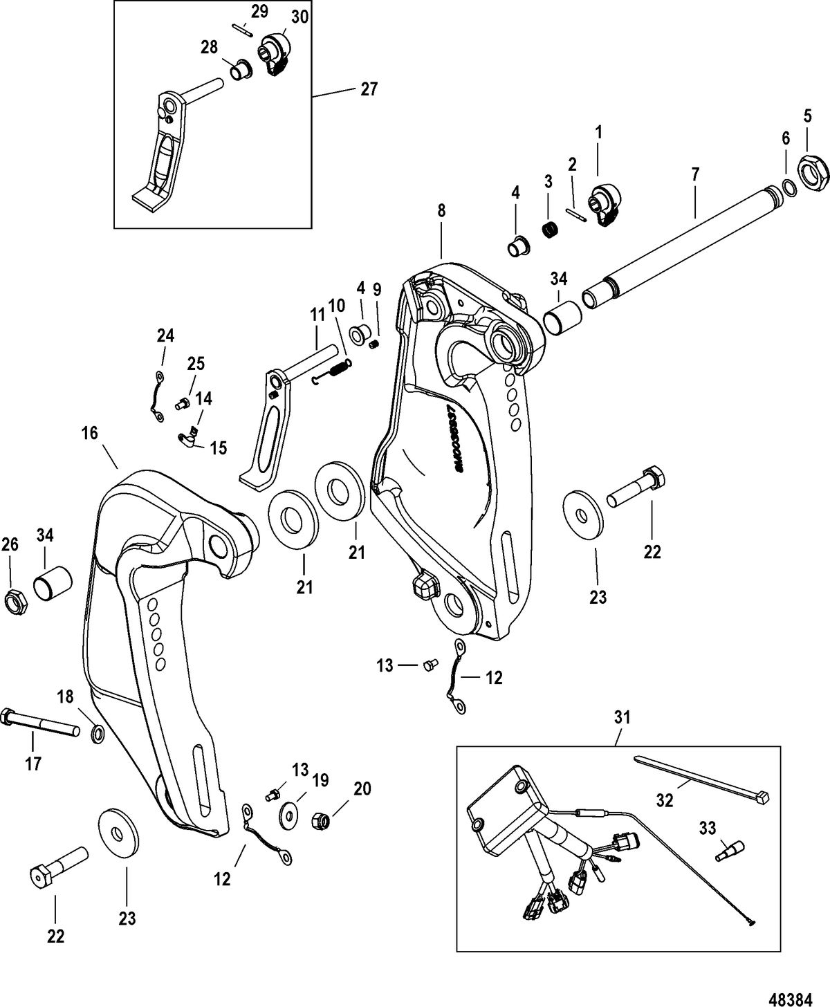 MERCURY/MARINER 150 4-STROKE Transom Bracket