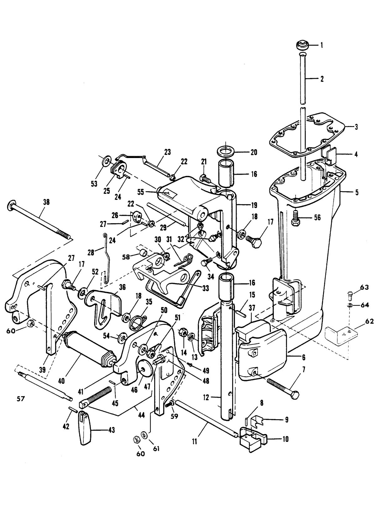CHRYSLER 6 H.P. SAILOR MOTOR LEG