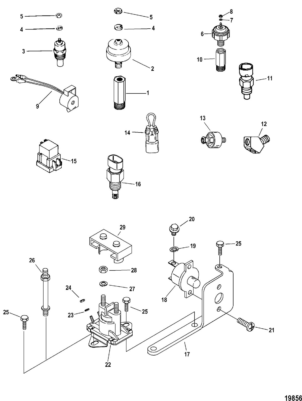 MERCRUISER 4.3L EFI ALPHA/BRAVO (262 C.I.D. GEN+) Electrical Components