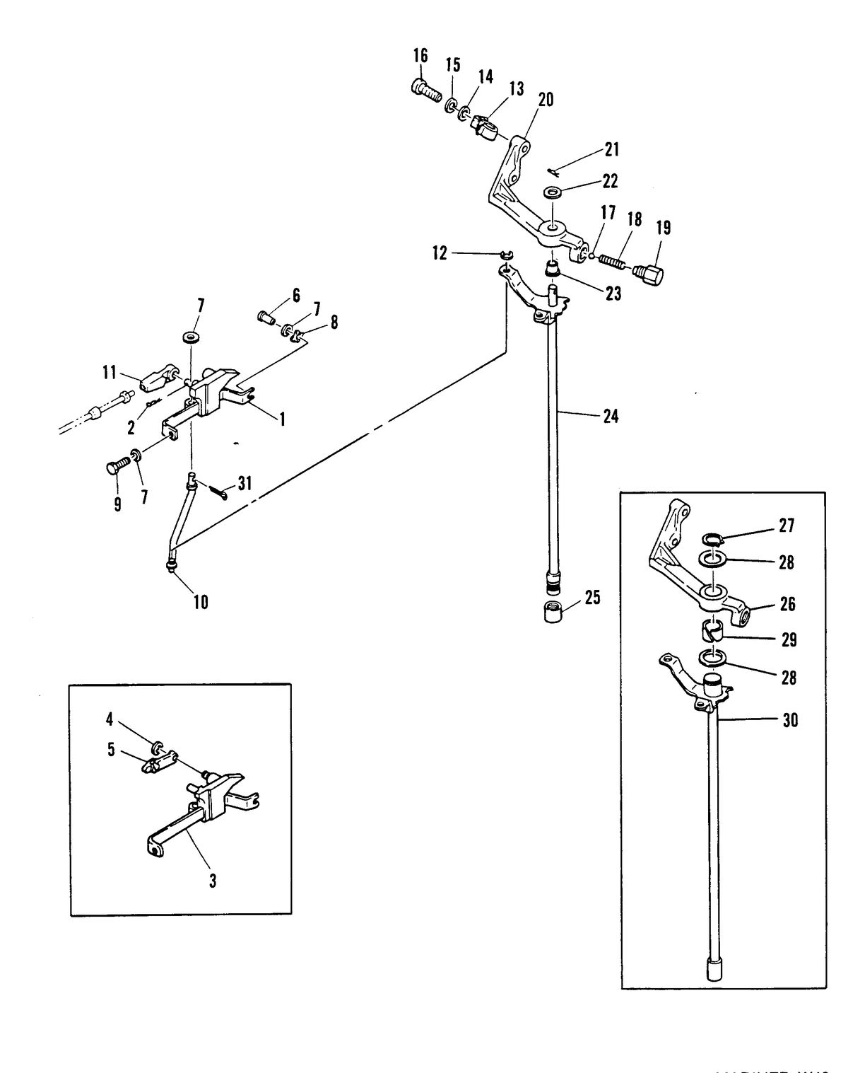 MARINER MARINER W48 GEAR SHIFT LINKAGE