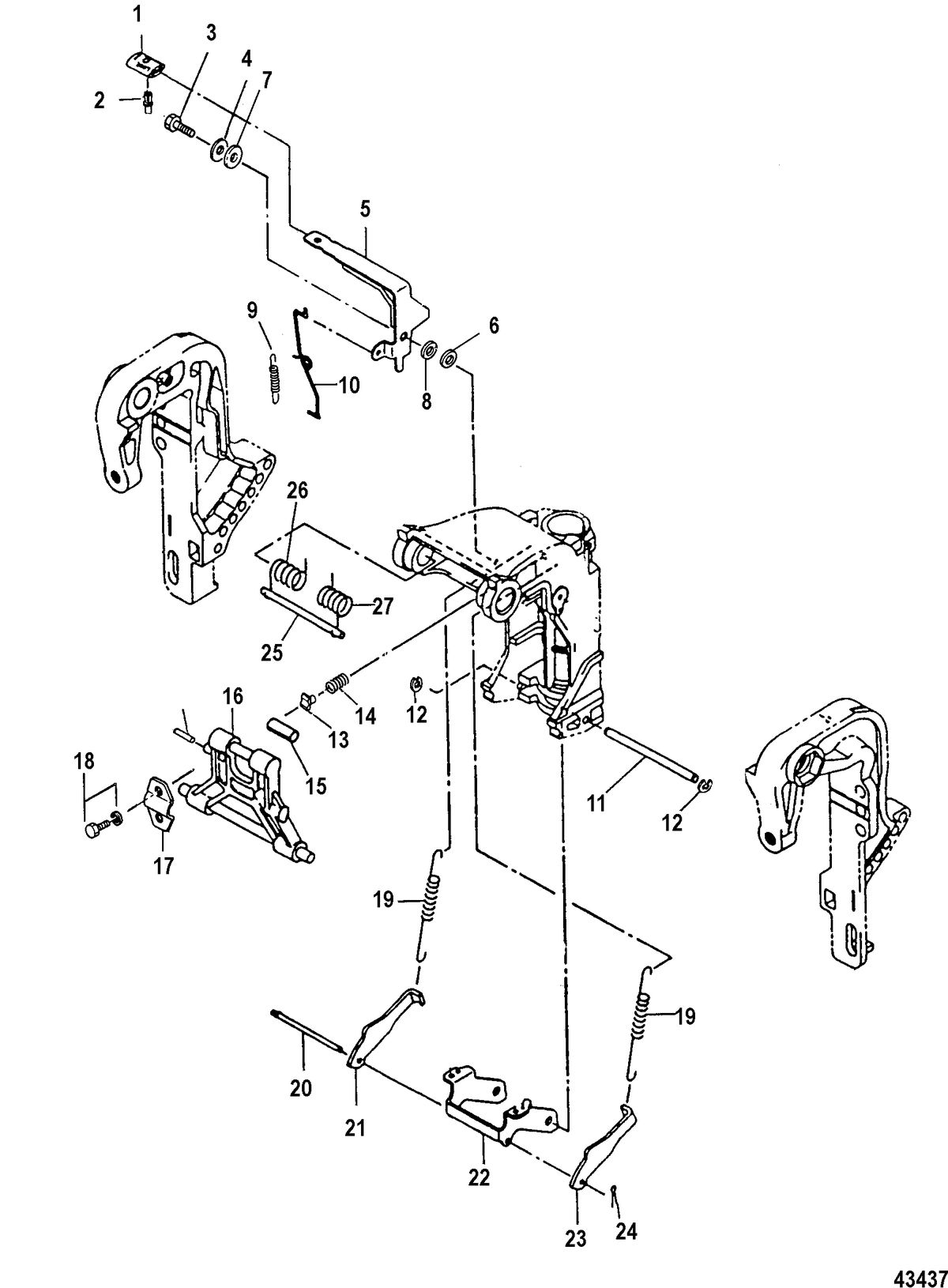 MERCURY/MARINER 40/40 LIGHTNING XR/50 Manual Tilt, Serial Number 0N096058 and Up