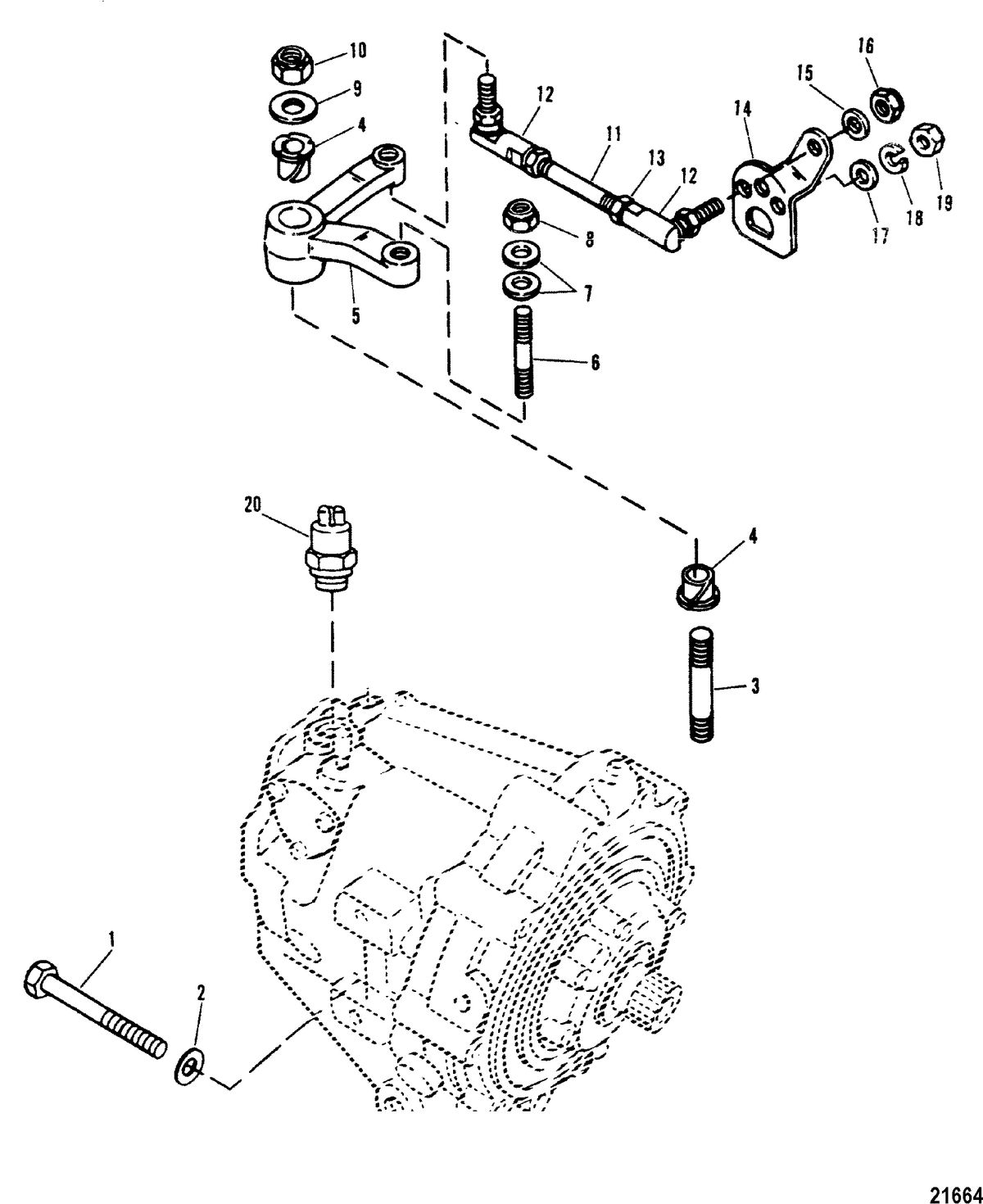RACE STERNDRIVE 420 / 425 Transmission And Shift Linkage