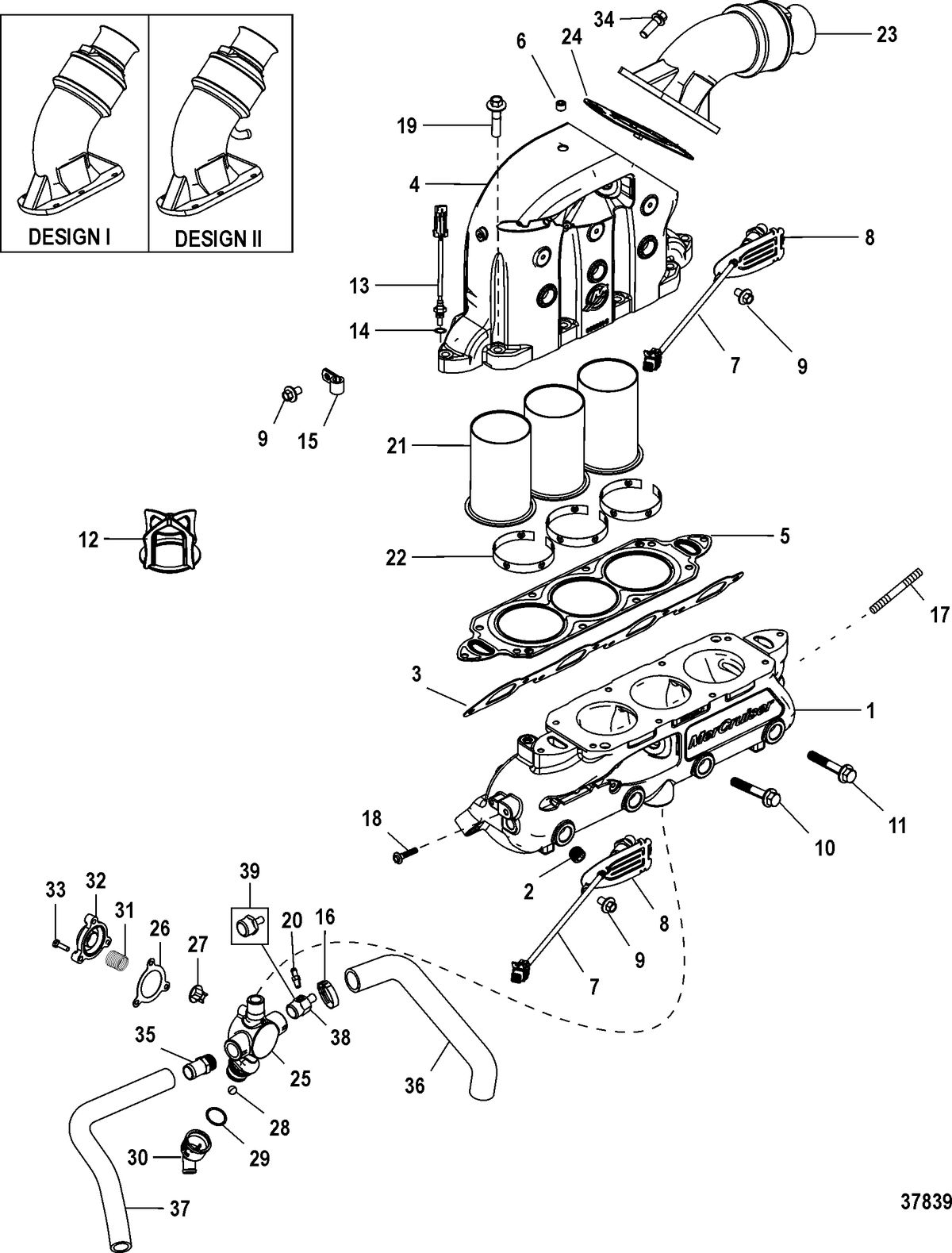 MERCRUISER 496 MAG STERNDRIVE EC Exhaust Manifold