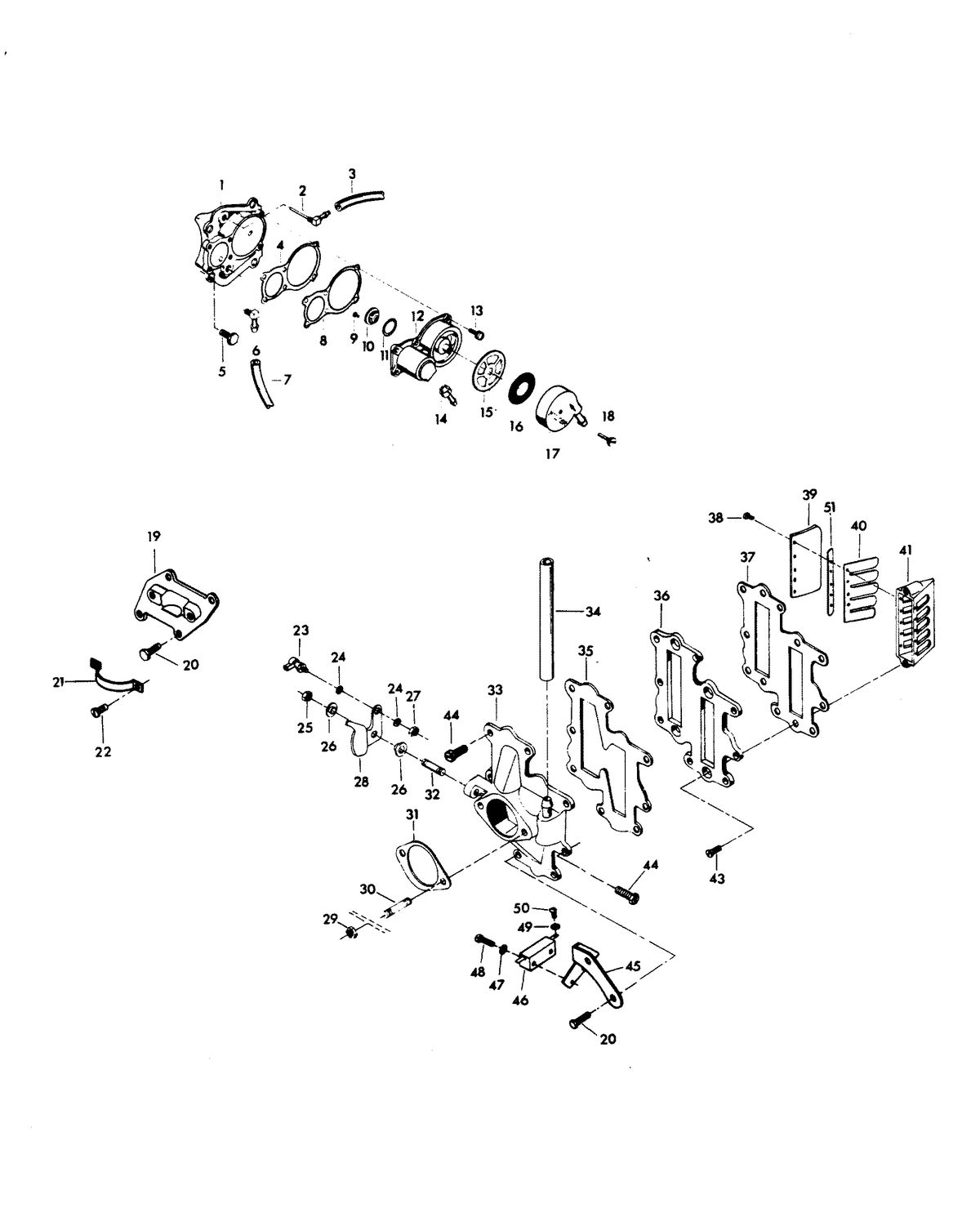 CHRYSLER 115 HP FUEL PUMP AND REED PLATE