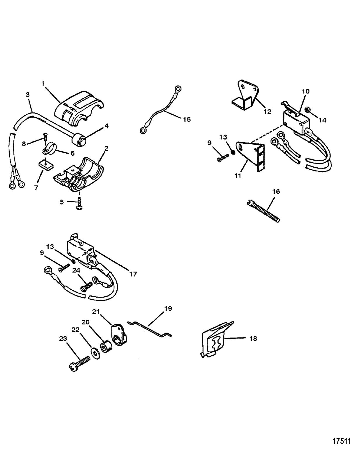 ACCESSORIES ELECTRICAL COMPONENTS AND HARNESSES Electric Start Conversion Kit(87-95810A6-A8-A9)