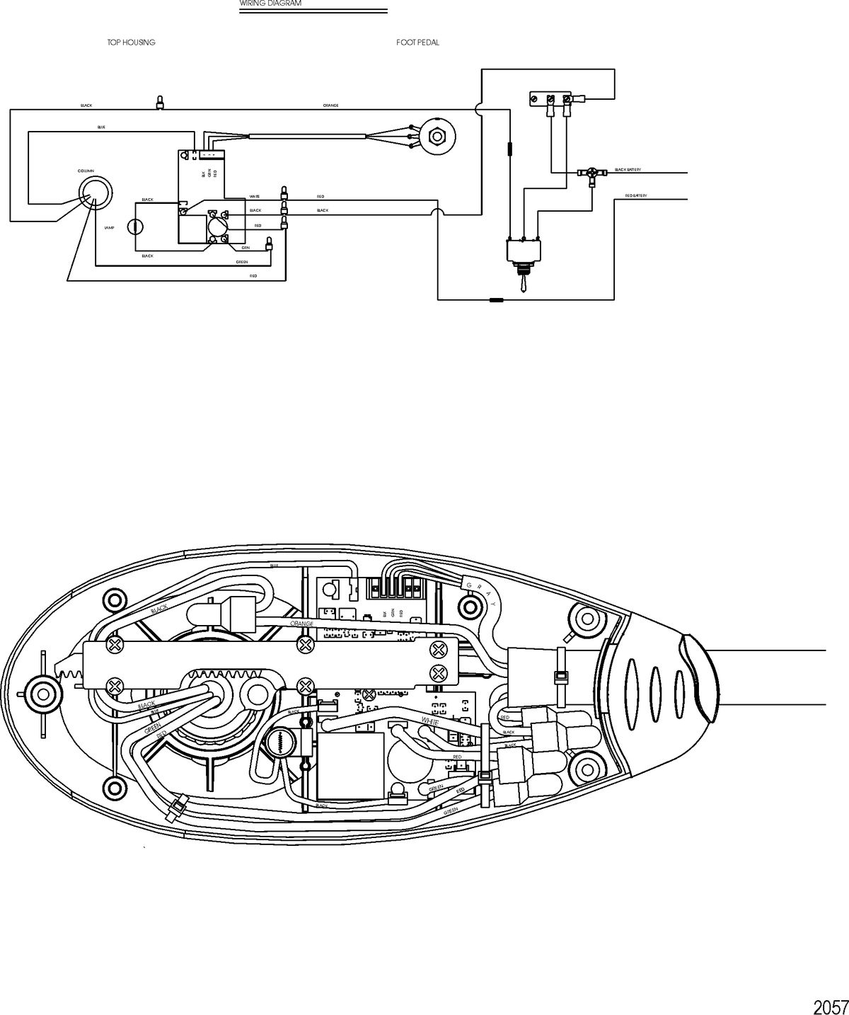 TROLLING MOTOR MOTORGUIDE FRESH WATER SERIES Wire Diagram(Model FW54FBV)