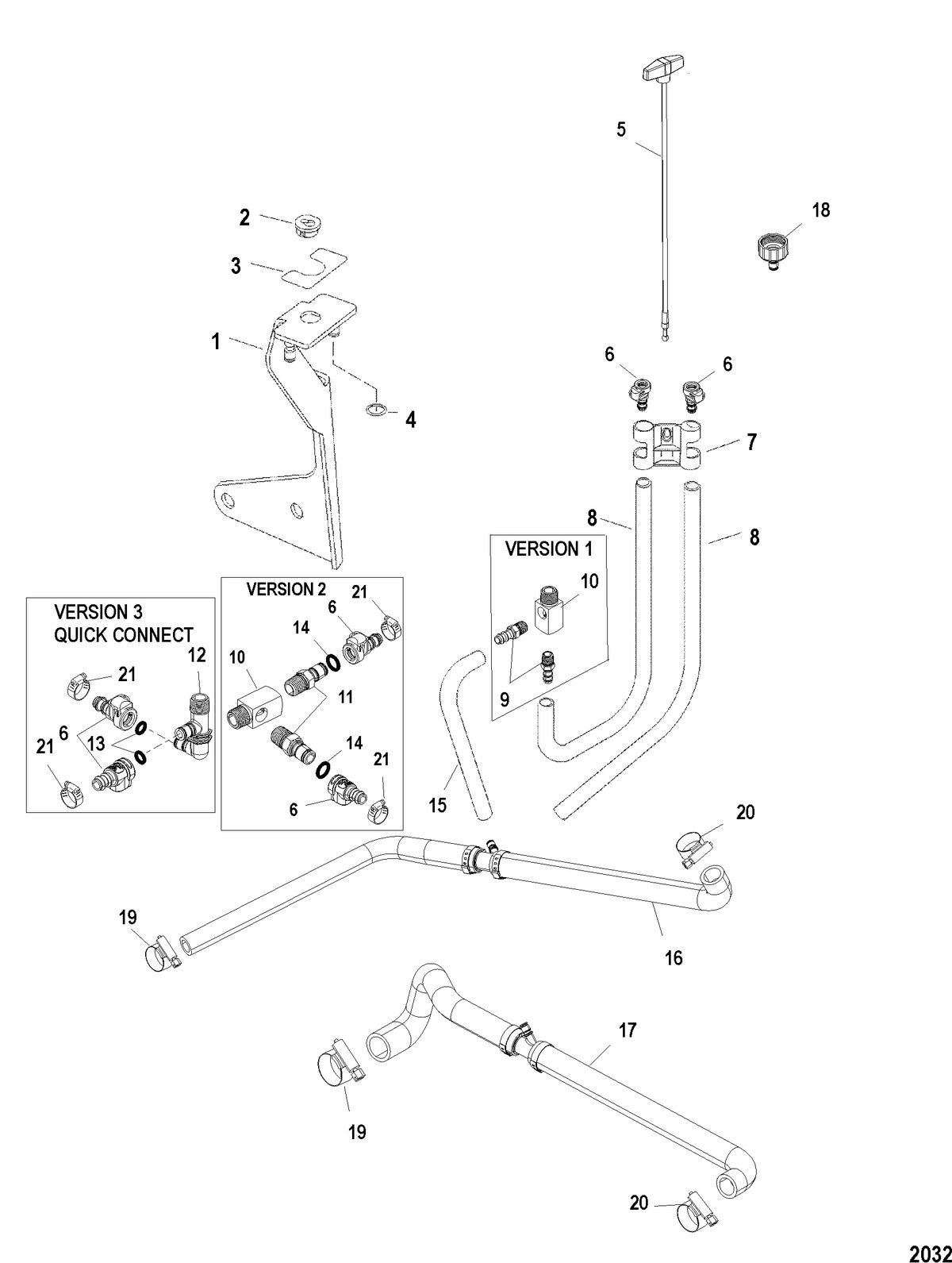 MERCRUISER 3.0L ALPHA ONE Drain System(S/N-0L630000 & Up)