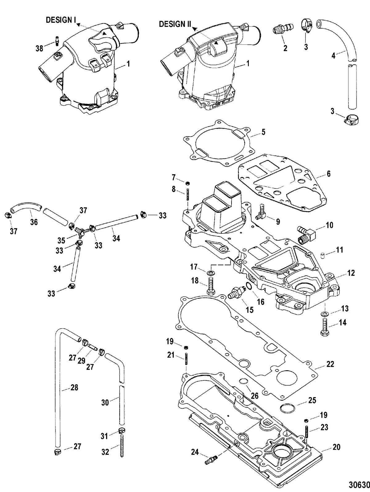SPORTJET 240 EFI M2 JET DRIVE Expansion Chamber And Adapter Plates
