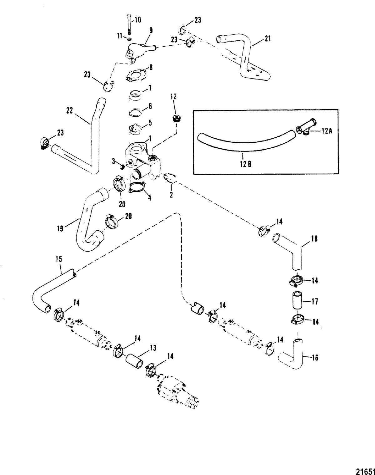 RACE STERNDRIVE 420 / 425 Thermostat Housing(420)