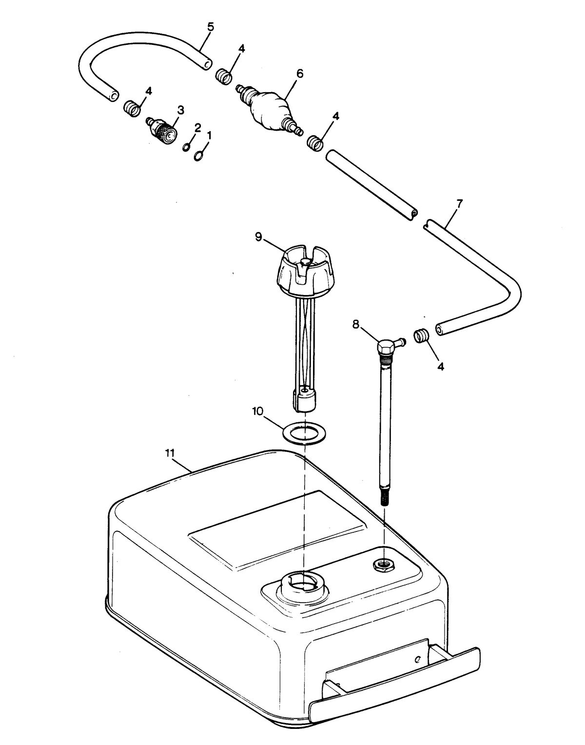 SEARS SEARS 7.5 H.P. FUEL TANK AND LINE