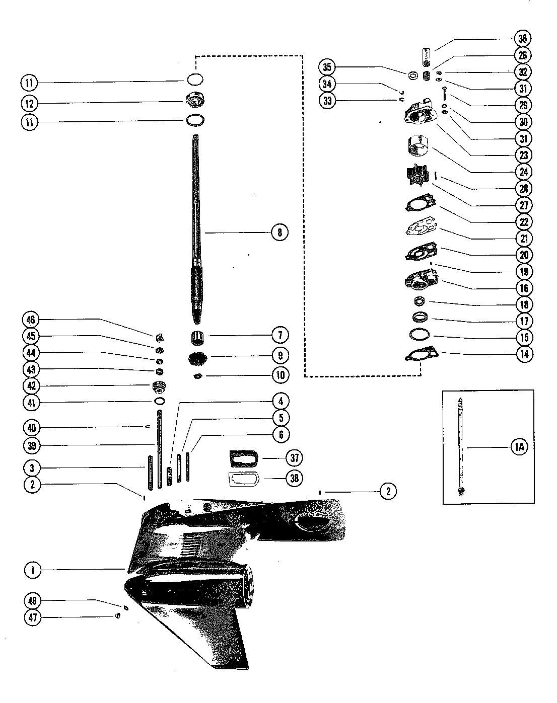 MARINER MARINER 80 GEAR HOUSING (DRIVE SHAFT)