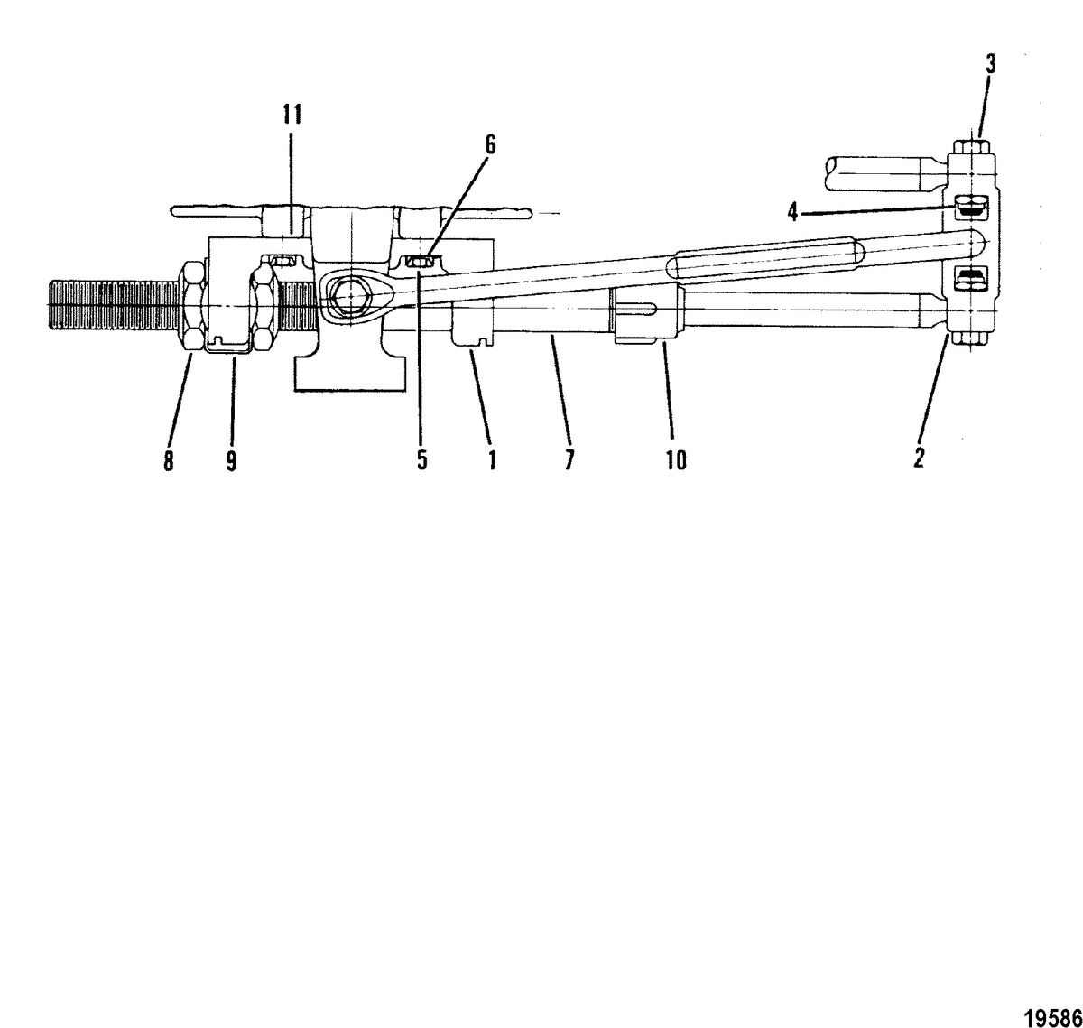 MERCURY/MARINER 135 / 150 / 175 200(2.5L) XR4/MAGNUM II Steering Attaching Kit(XR4/ Magnum II)