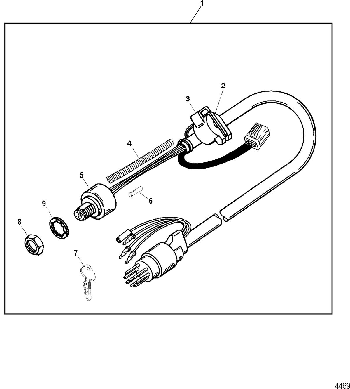 SPORTJET 210 CARB M2 JET DRIVE Key Switch Assembly