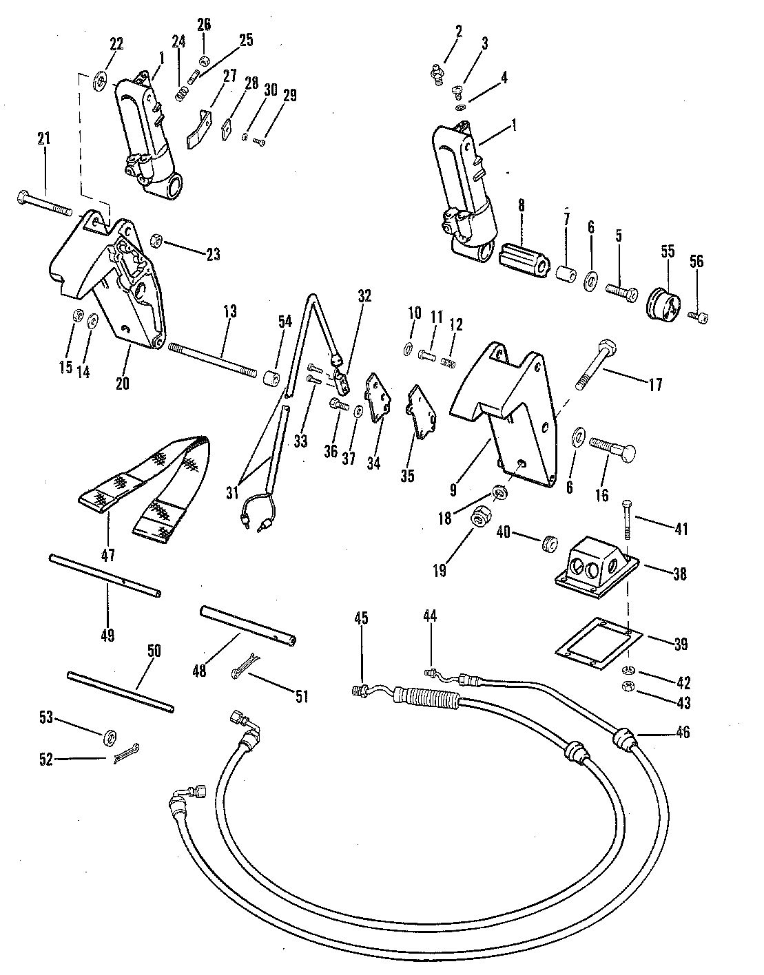 MARINER MARINER 80 TRIM CYLINDERS AND HYDRAULIC HOSES