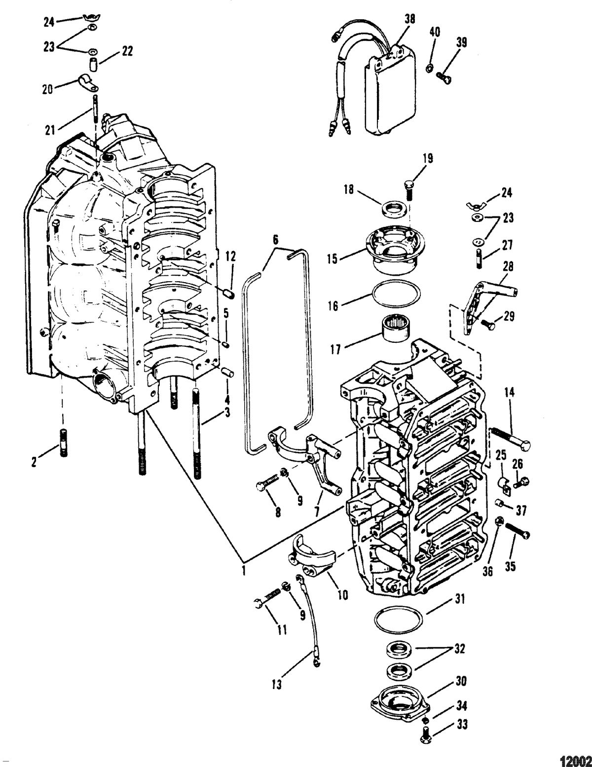 MERCURY/MARINER 150 / 175 / 200 XRI Cylinder Block And End Caps