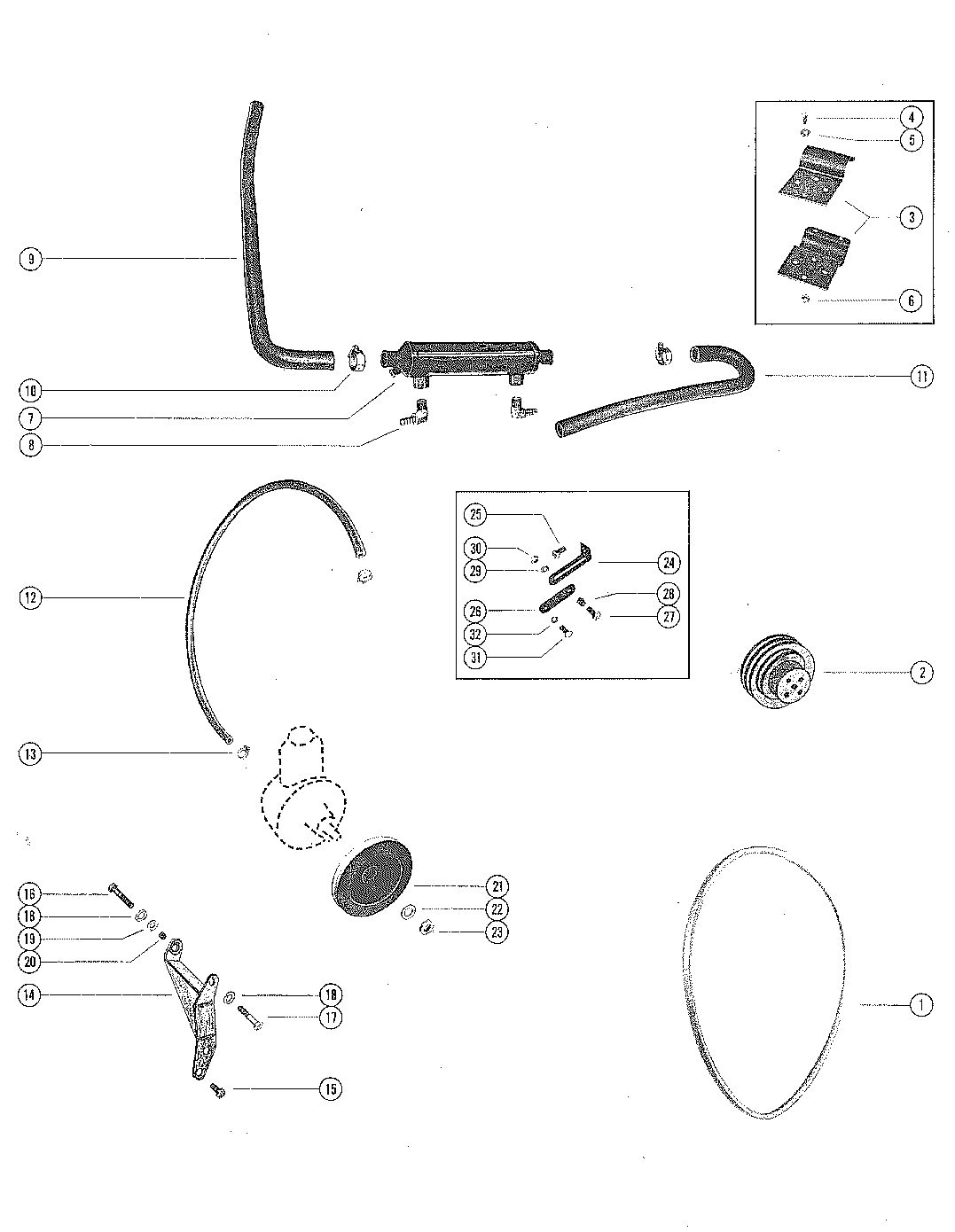 MERCRUISER 140 ENGINE POWER STEERING MOUNTING KITS (MARINE 120, 140 AND 165)