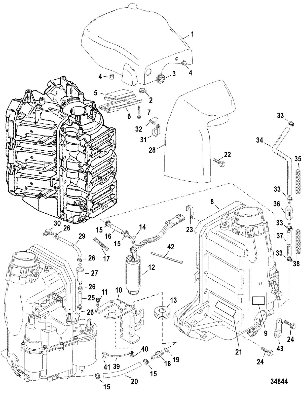 MERCURY/MARINER 200/225 DFI (3.0L) Air Handler