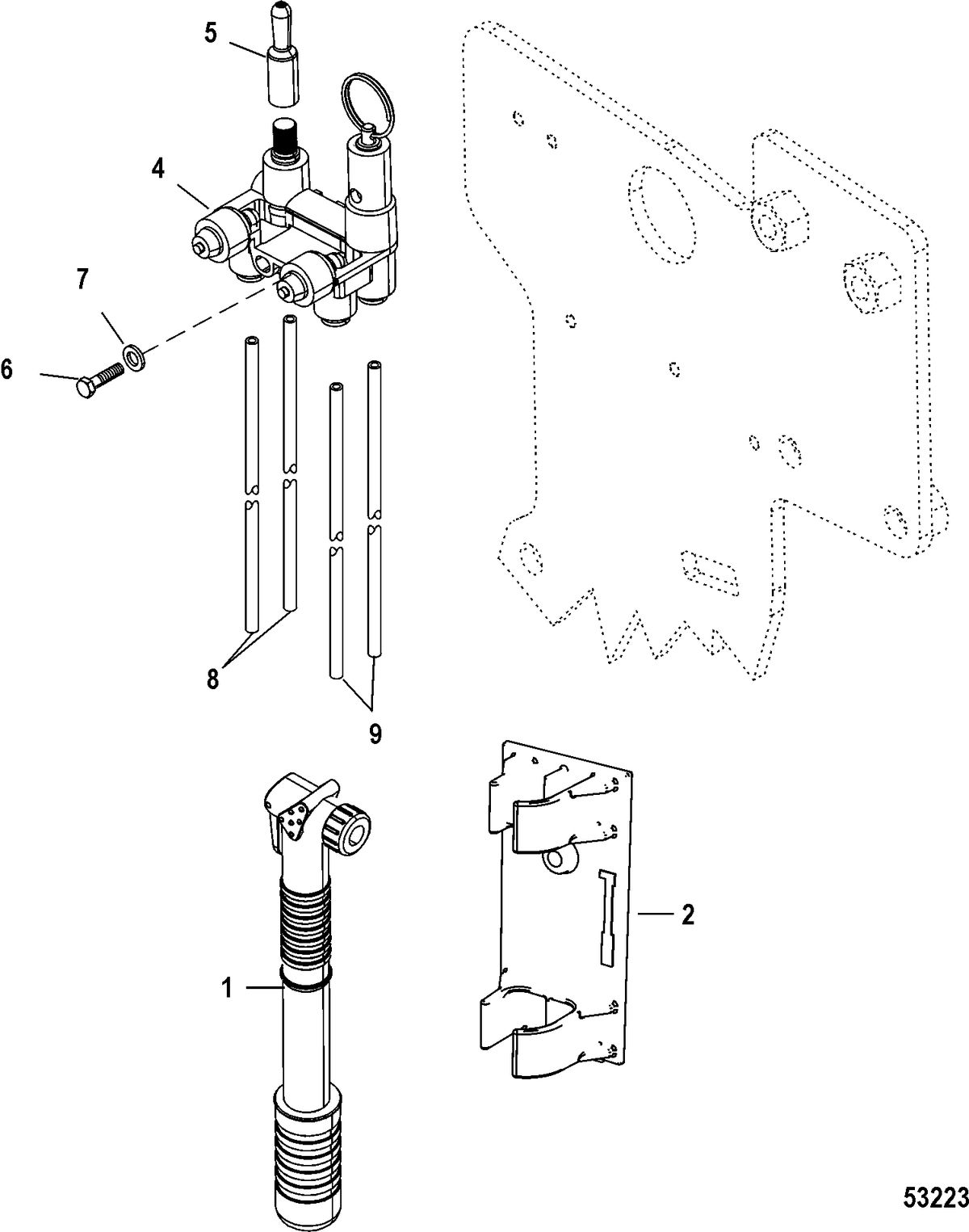 MERCRUISER 357 HORIZON INBOARD REMAN WATER DRAIN-AIR MANIFOLD AND AIR PUMP