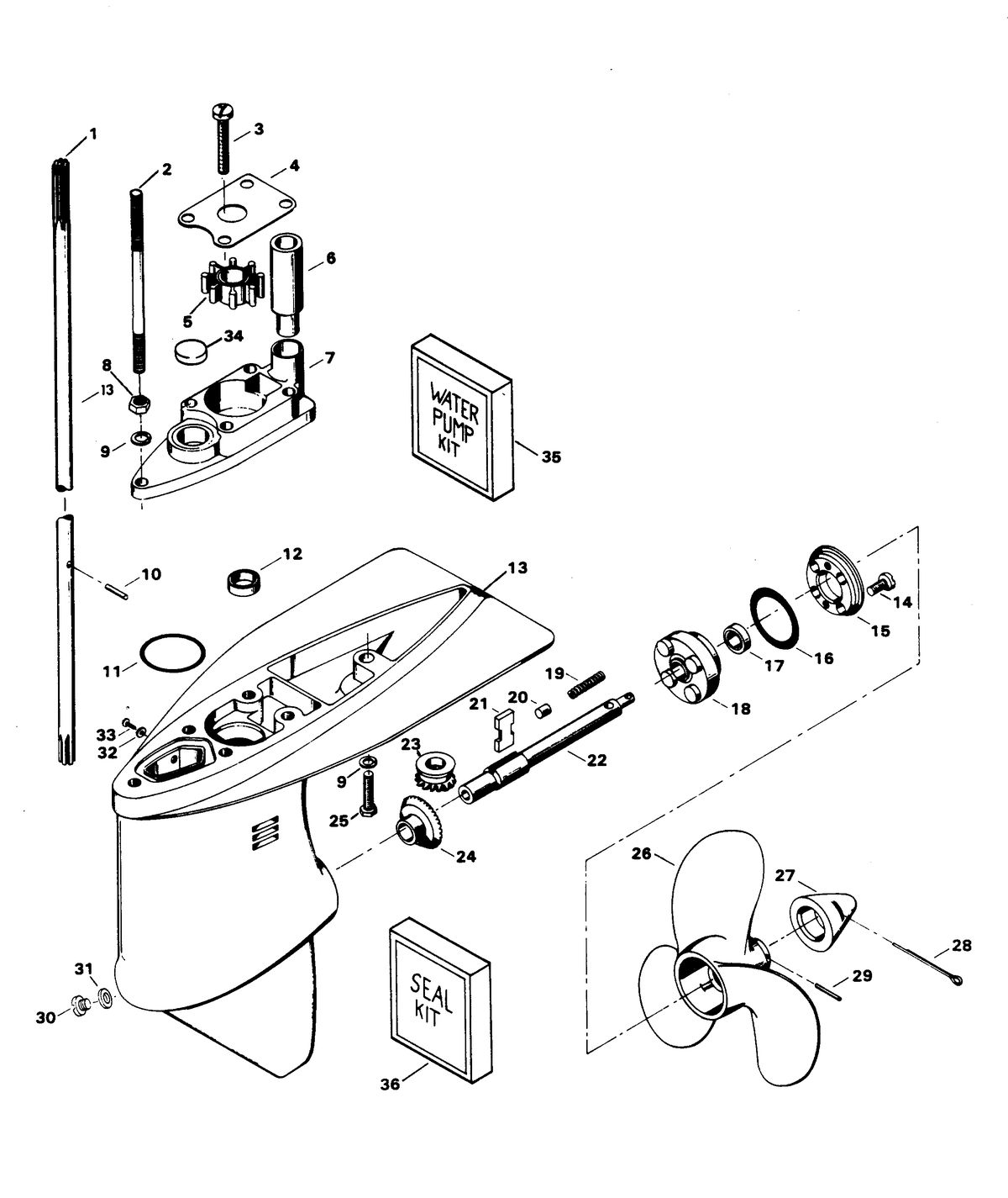 CHRYSLER 3.5 H.P. GEAR HOUSING