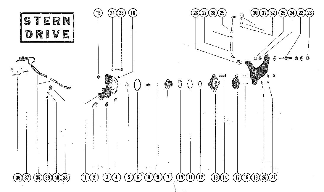 MERCRUISER 250 ENGINE (STERNDRIVE AND INBOARD) REVERSE LOCK VALVE ASSEMBLY AND SHIFT LEVER