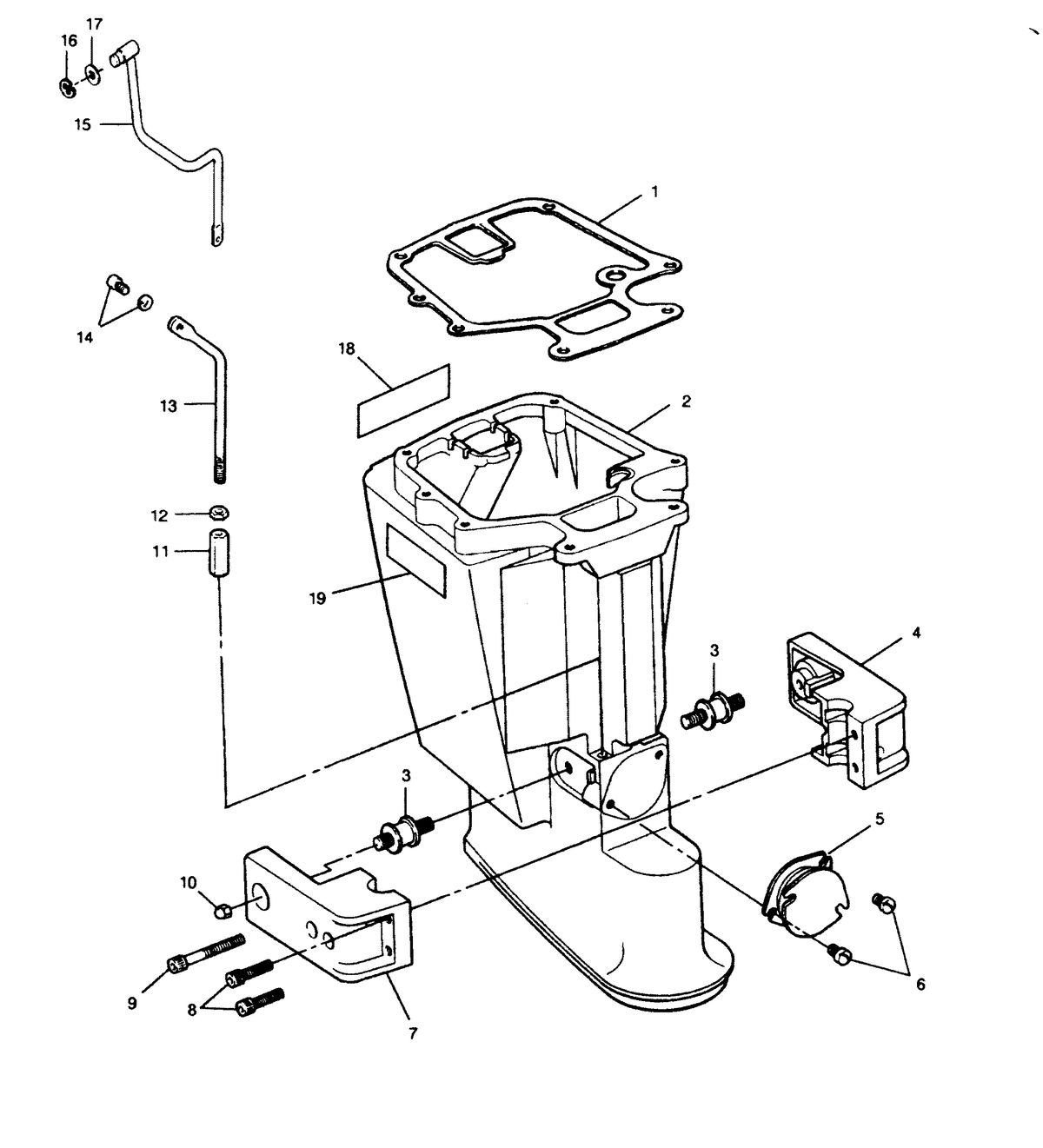 FORCE FORCE 1991 50 H.P "C" MODELS MOTOR LEG
