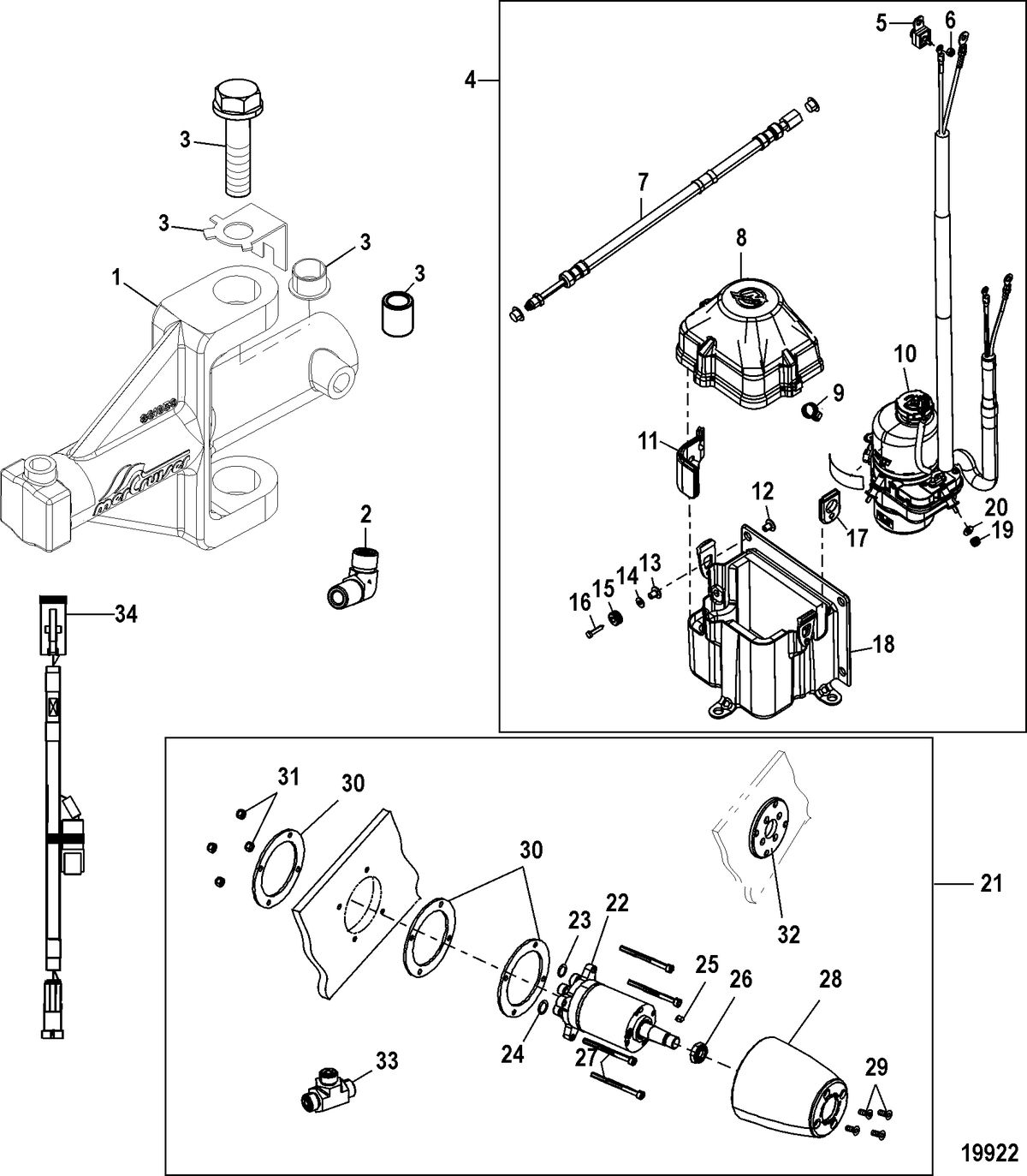MERCRUISER BRAVO X (I-II-III) Electro-Hydraulic Power Steering Kit