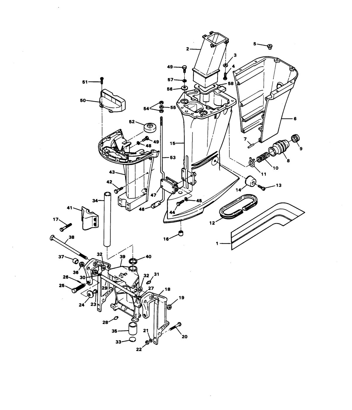 CHRYSLER 140 H.P. TWIN MOTOR LEG