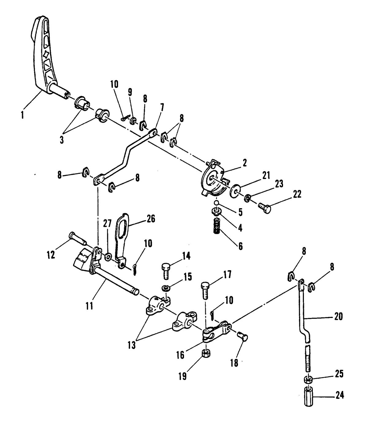 MARINER 40 H.P. GEAR SHIFT LINKAGE