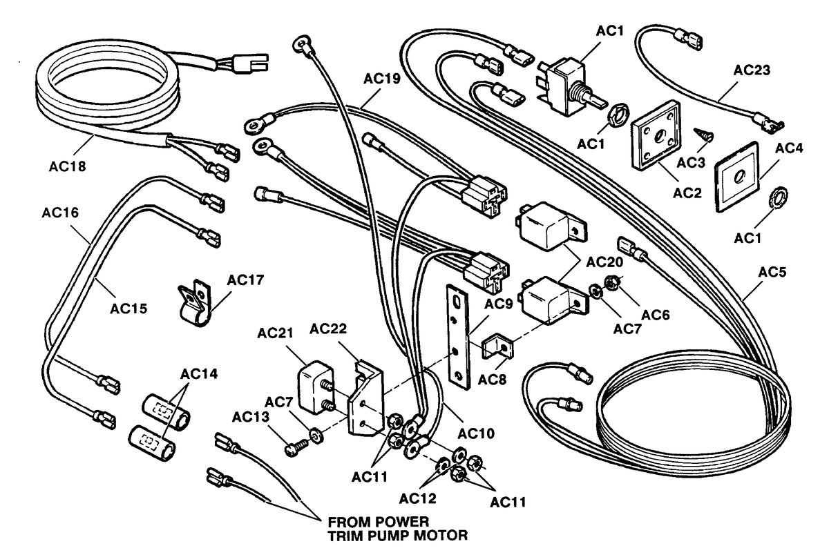 FORCE FORCE PARTS CATALOG = POWER TRIM & POWER TILT ELECTRICAL COMPONENTS POWER TRIM 5H149-1 & 5H150-1