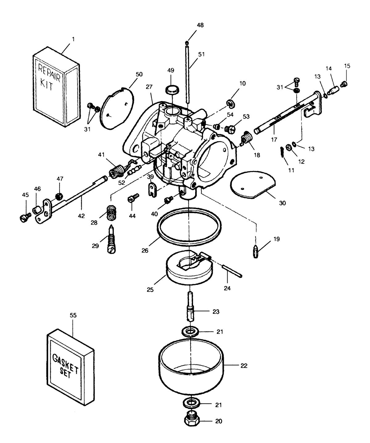 FORCE FORCE 120 H.P. "L" - DRIVE "B" MODELS CARBURETOR