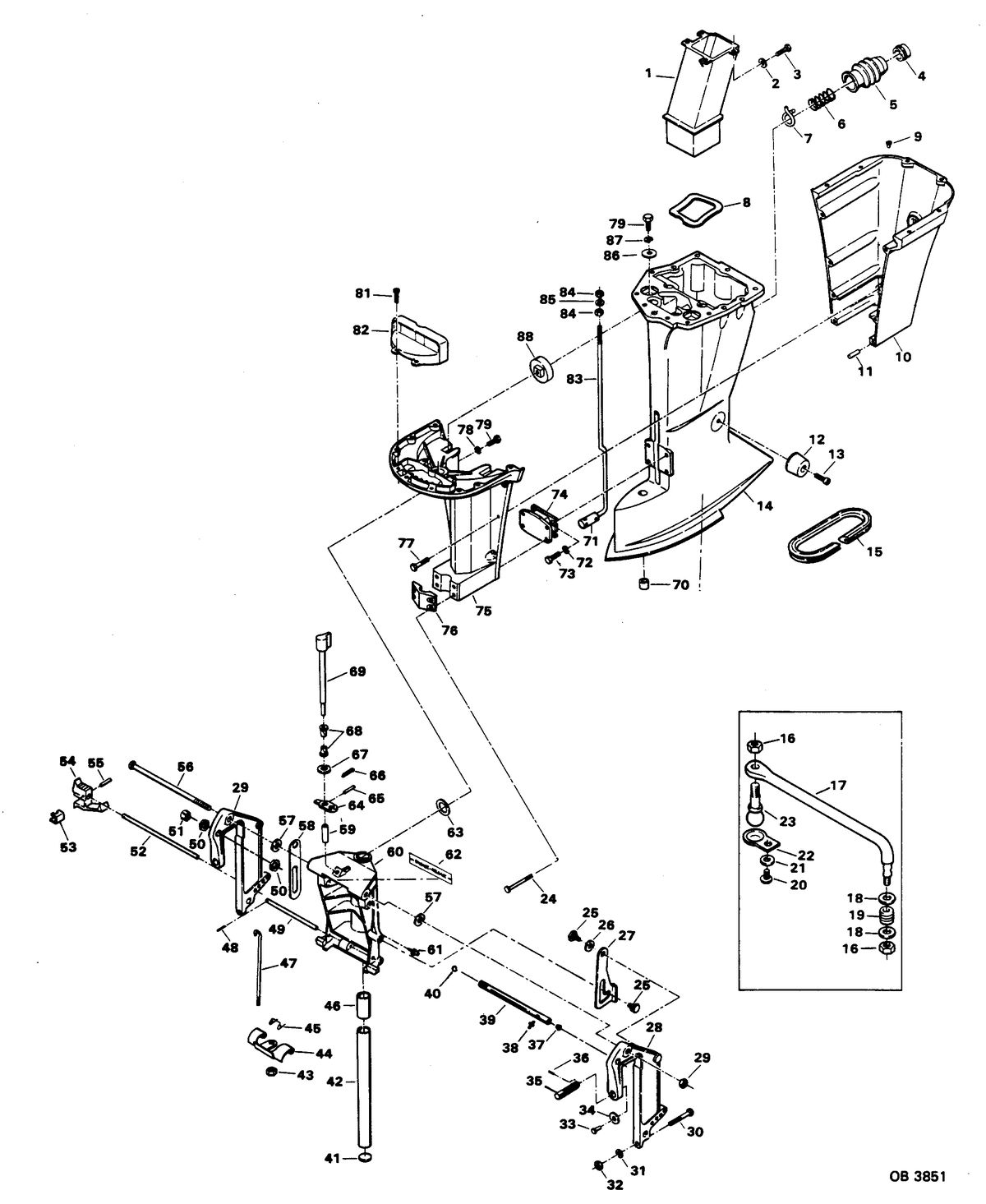 FORCE 85 H.P. MOTOR LEG