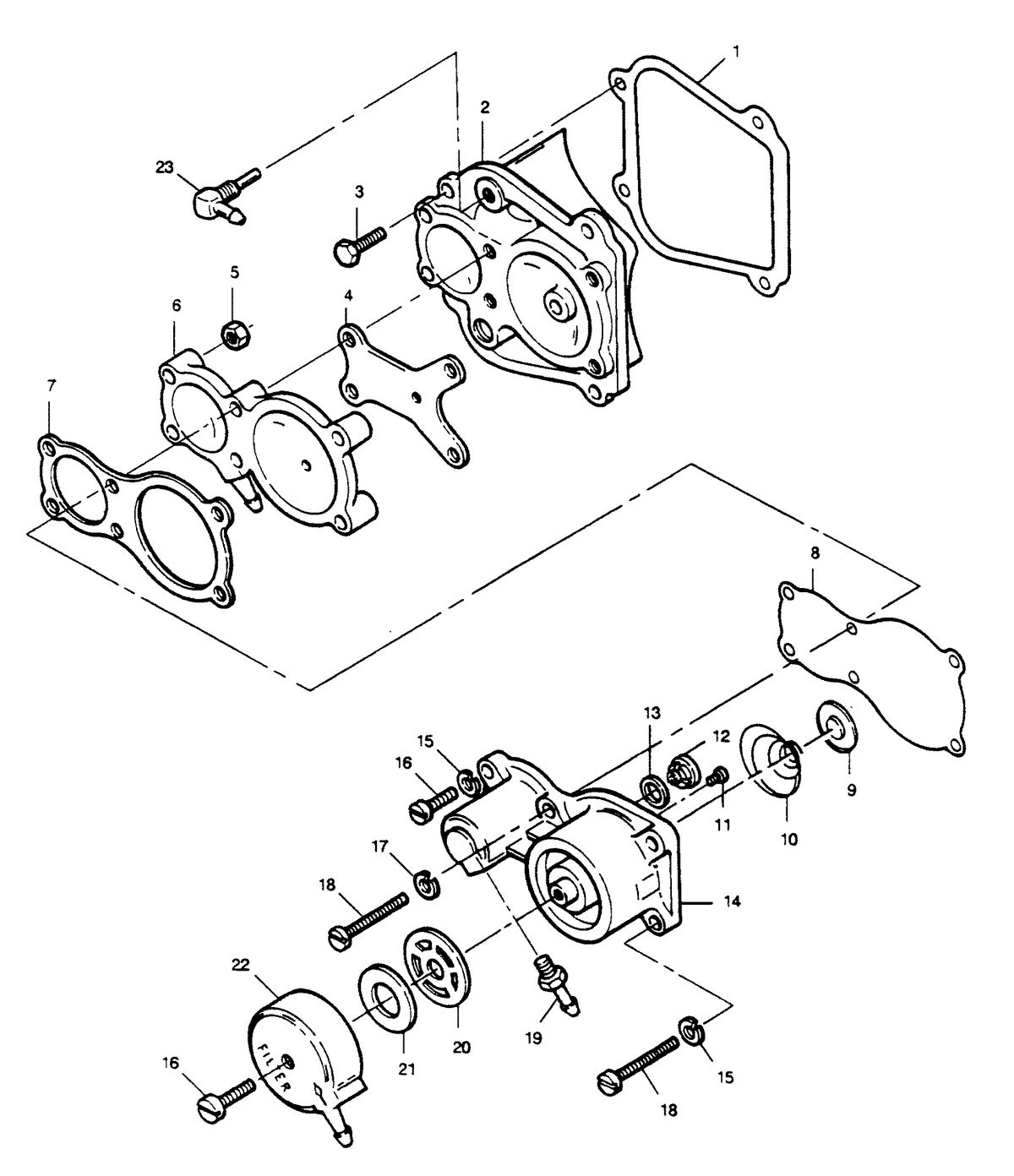 FORCE FORCE 1989 85 H.P. "A" MODEL L-DRIVE FUEL PUMP