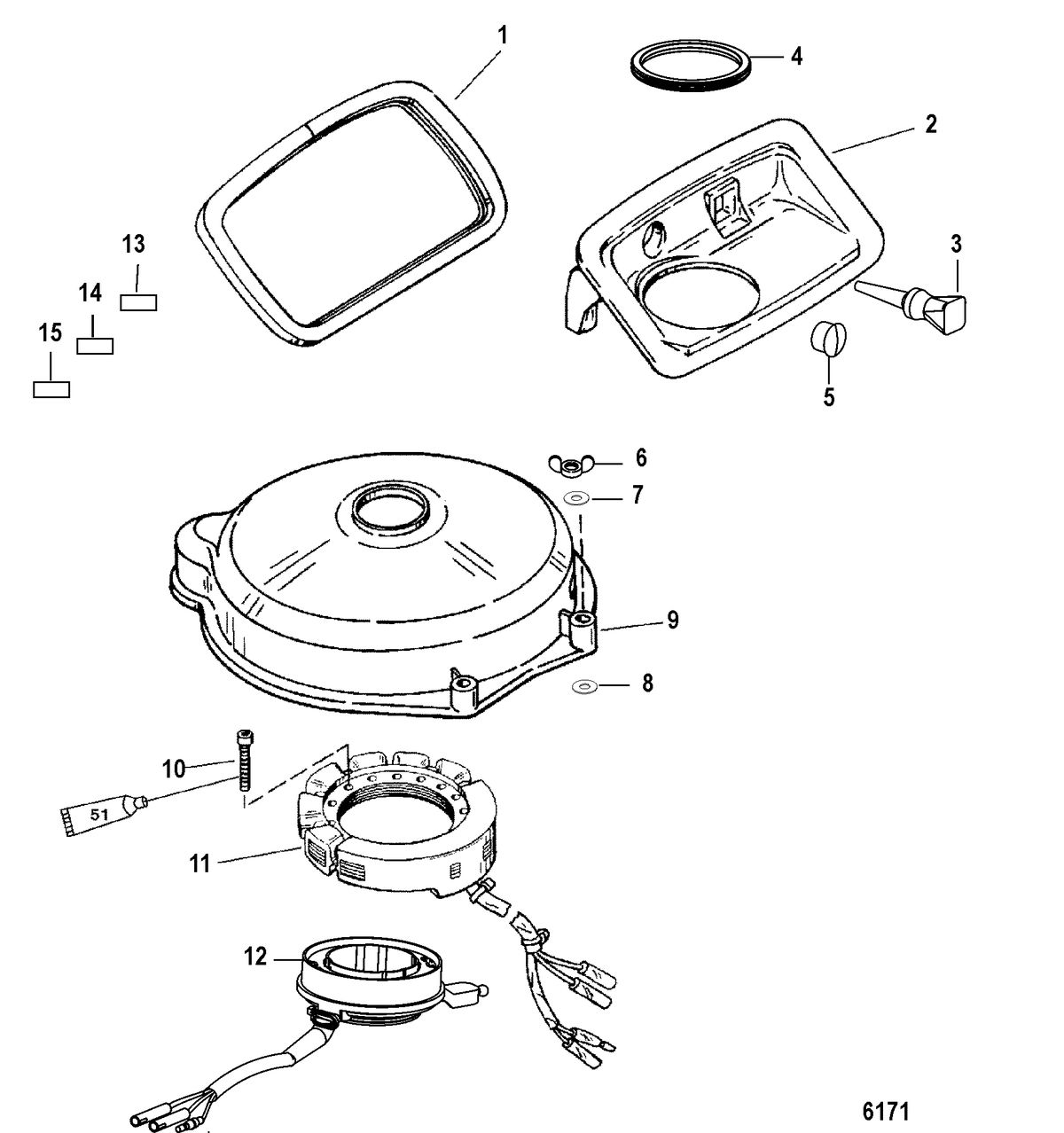 MERCURY/MARINER 30/40 (2 CYLINDER) 2-STROKE Stator/Trigger(Electric Models)
