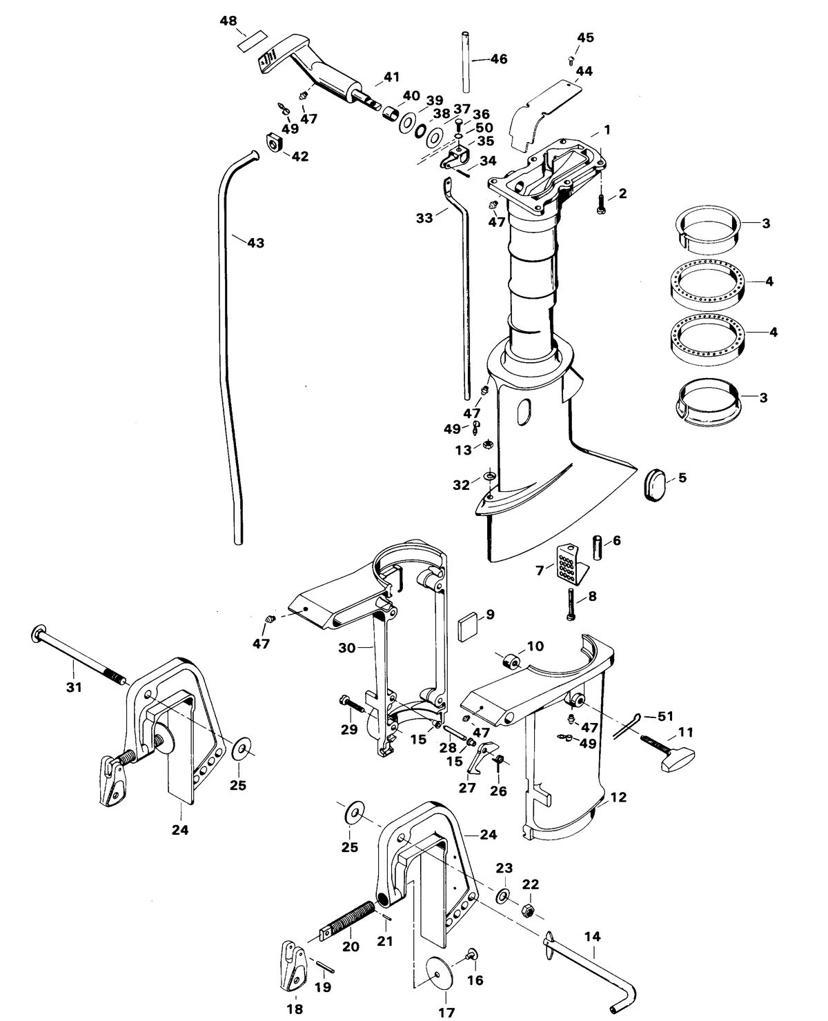 CHRYSLER 4 HP MOTOR LEG