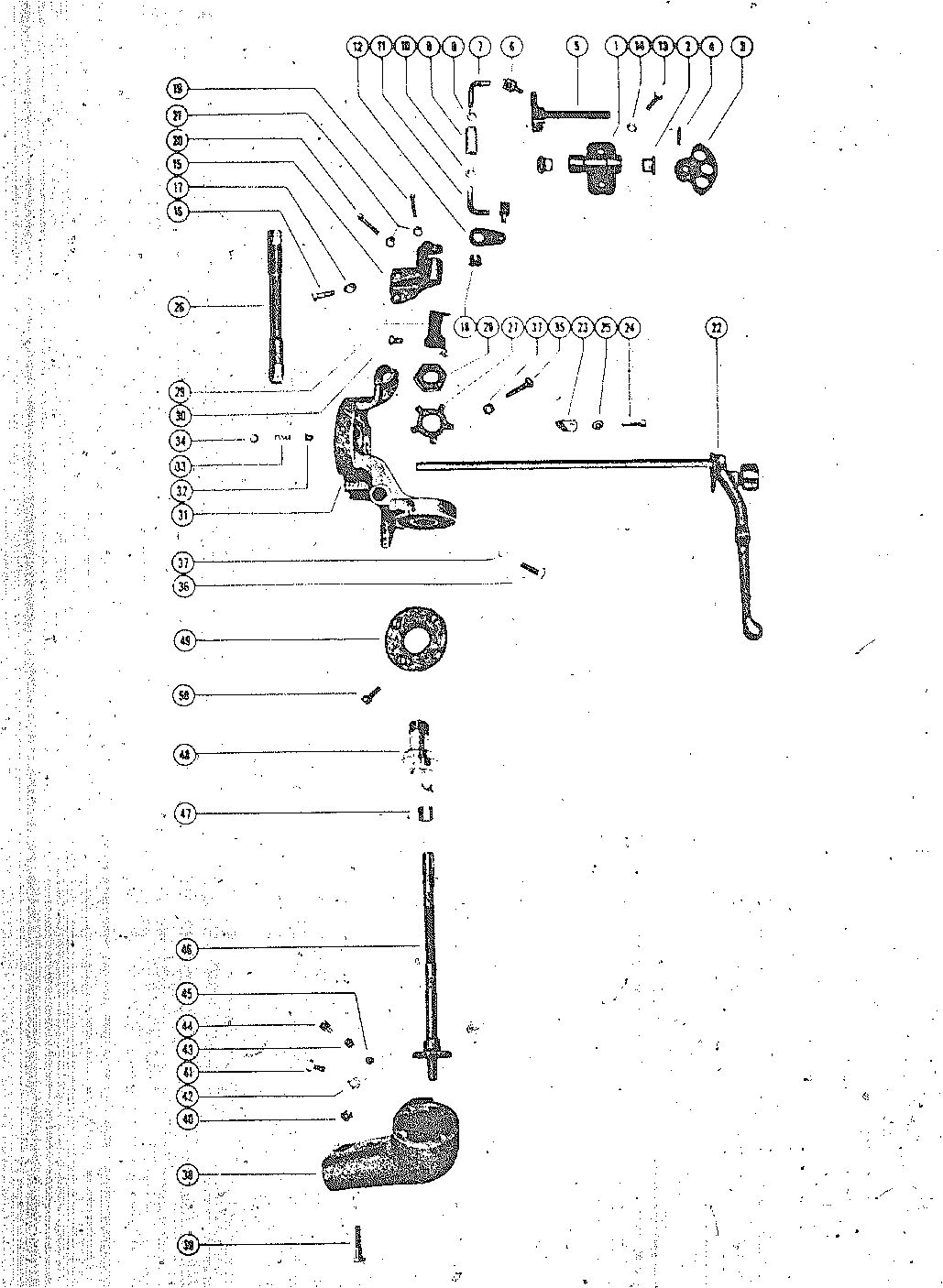 MARK MARK 25 THROTTLE AND SHIFT MECHANISM