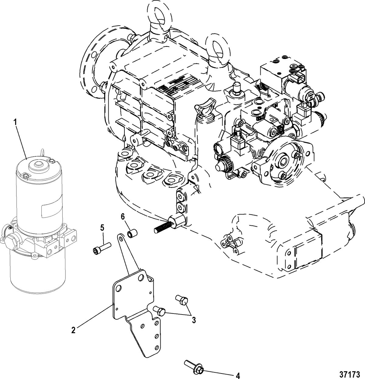 MERCRUISER ZEUS Hydraulic Pump, Secondary
