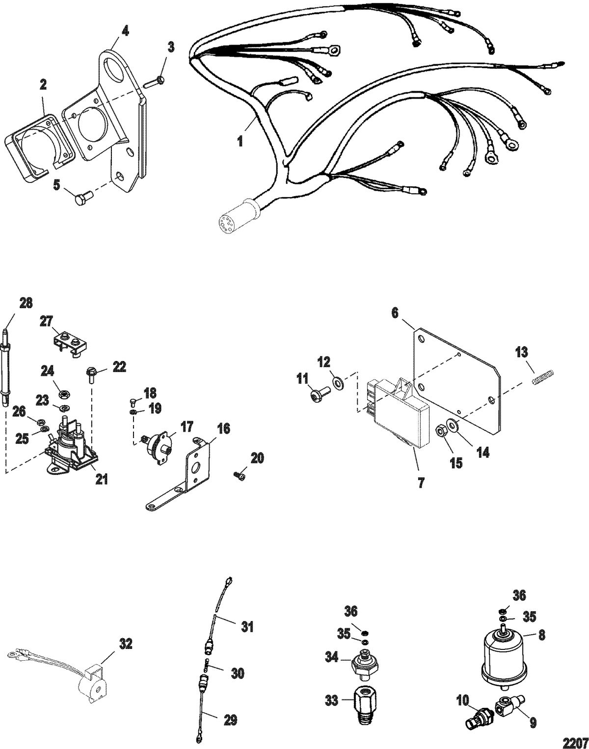 MERCRUISER 4.3L CARB ALPHA/BRAVO Electrical Components