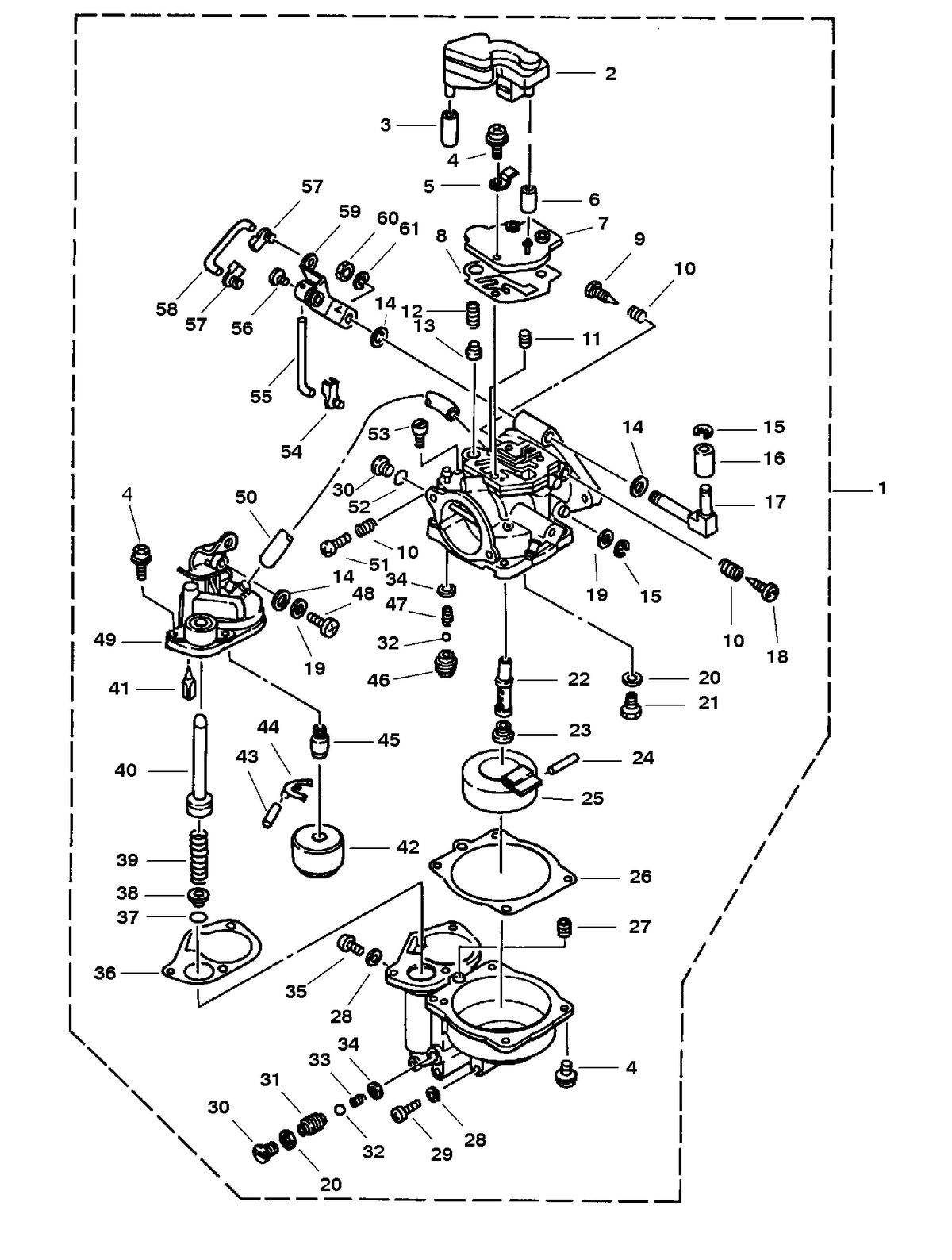 MARINER 25 HP K CARBURETOR