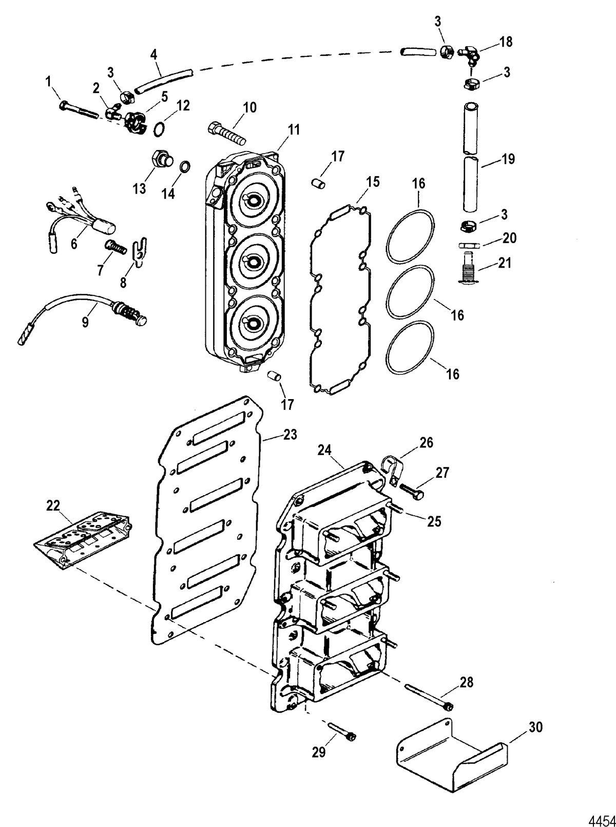 SPORTJET 210 CARB M2 JET DRIVE Reed Block And Cylinder Head