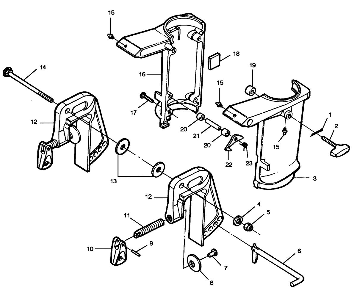 SEARS SEARS 5 H.P. SWIVEL BRACKET AND STERN BRACKETS