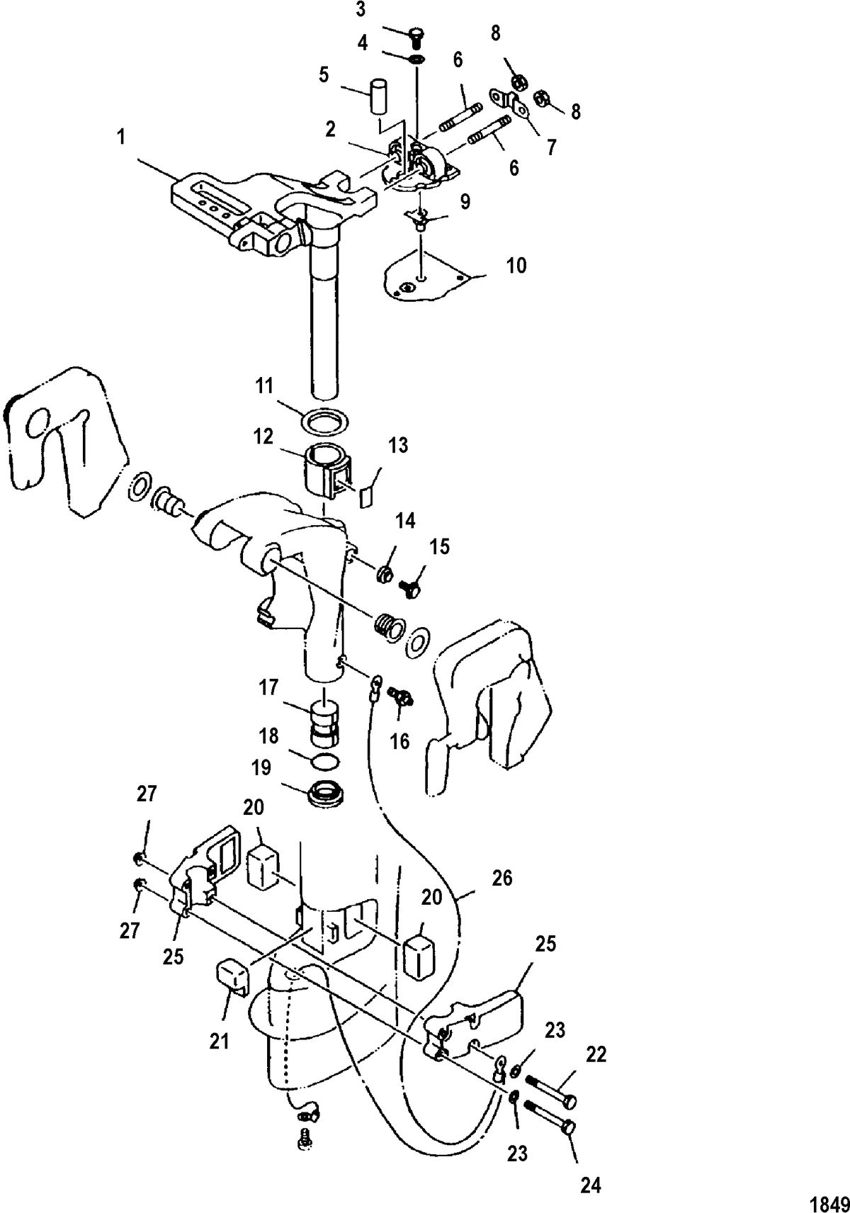 MARINER 15HP KEROSENE STEERING ARM