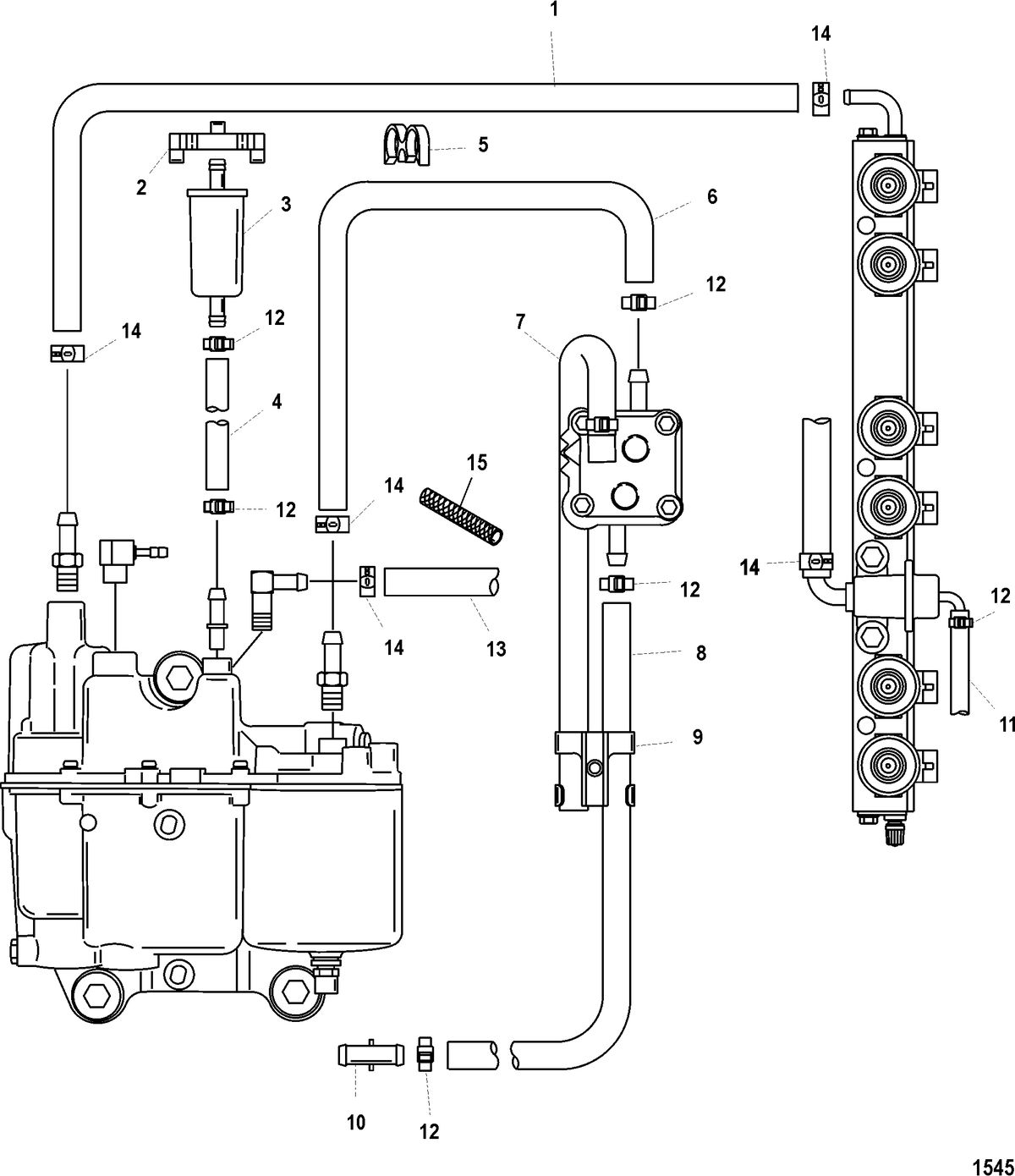 RACE OUTBOARD 300X EFI (3.0L) Fuel System