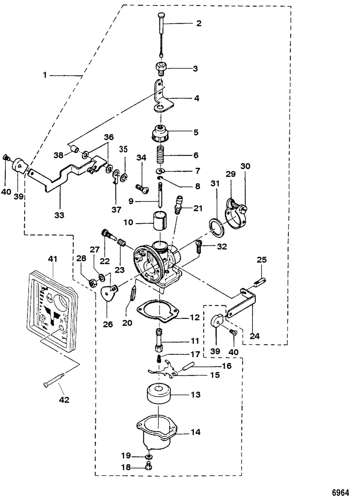 MERCURY/MARINER 2/2.5/3.3 HP 2-STROKE Carburetor